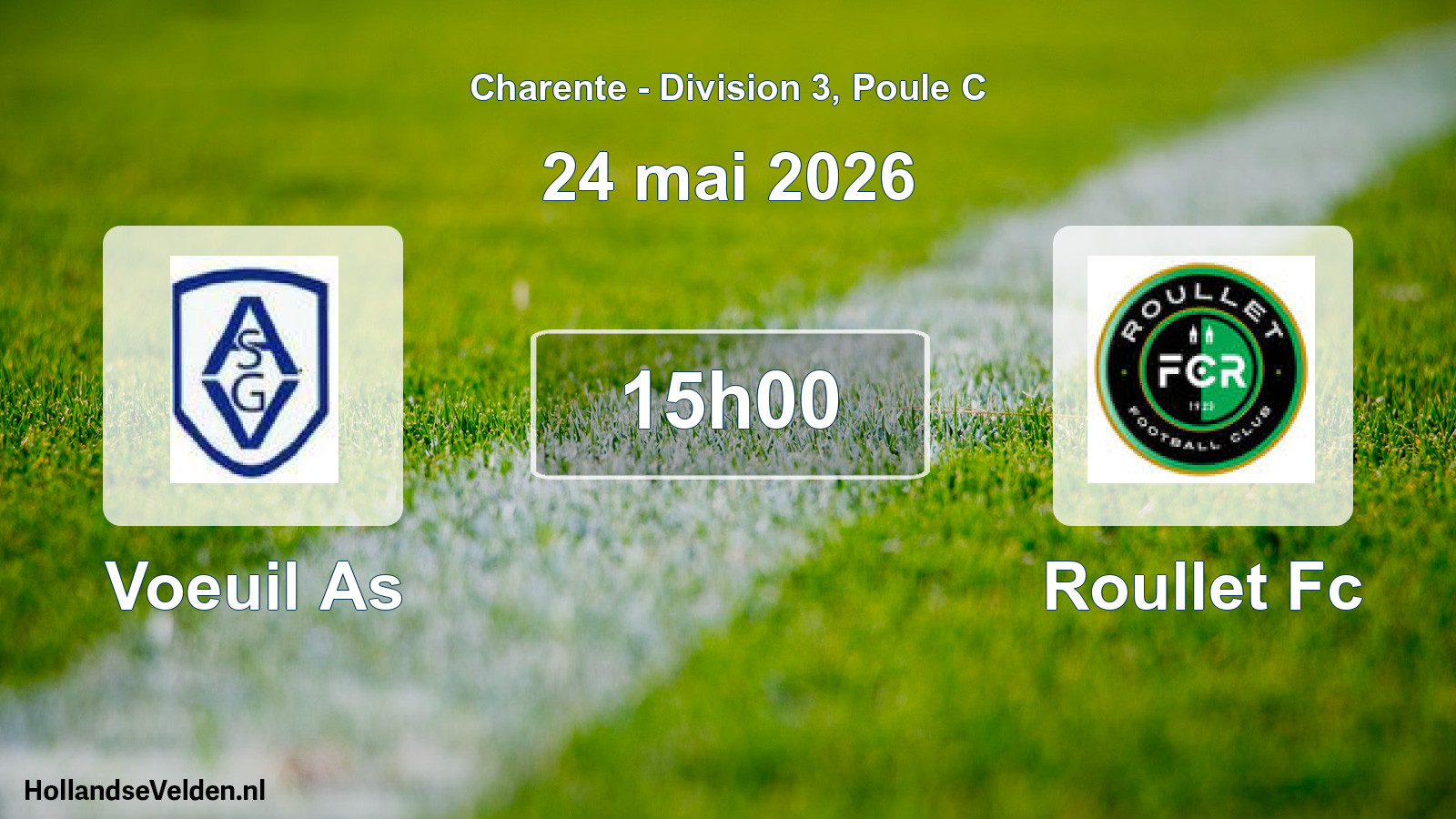 Geplande wedstrijd: Voeuil As - Roullet Fc (24 mai 2026)
