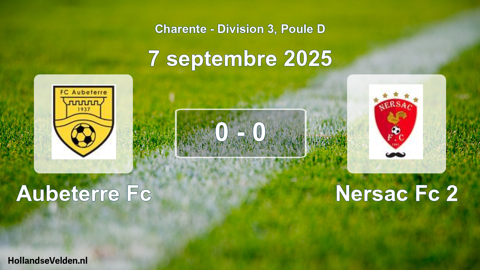 Gespeelde wedstrijd: Aubeterre Fc - Nersac Fc 2 0 - 0 (7 septembre 2025)