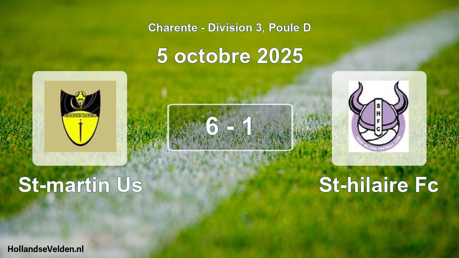 Gespeelde wedstrijd: St-martin Us - St-hilaire Fc 6 - 1 (5 octobre 2025)