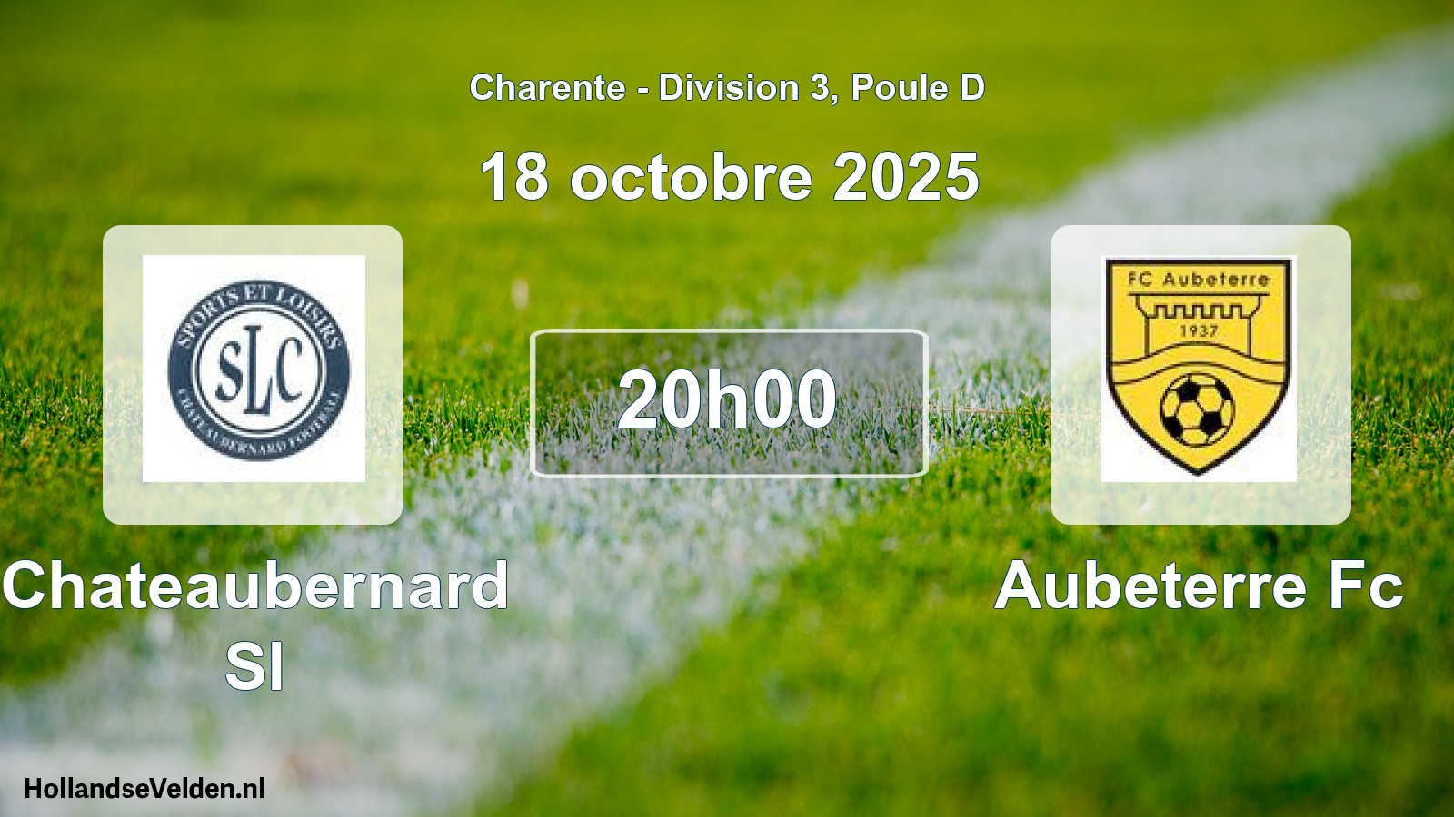 Geplande wedstrijd: Chateaubernard Sl - Aubeterre Fc (18 octobre 2025)