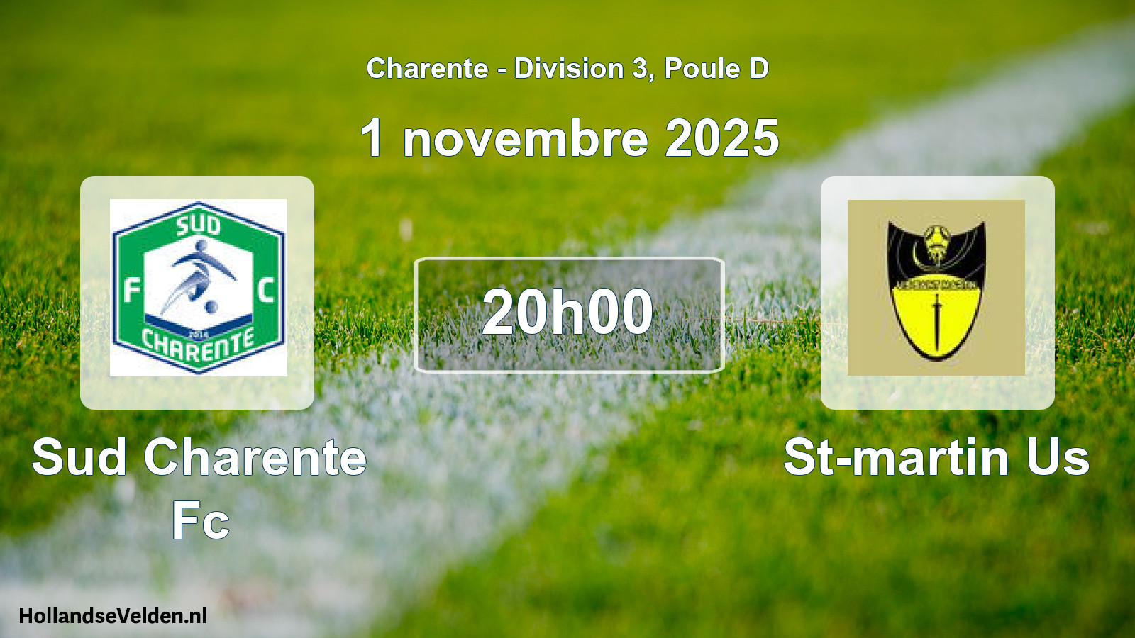 Geplande wedstrijd: Sud Charente Fc - St-martin Us (1 november 2025)