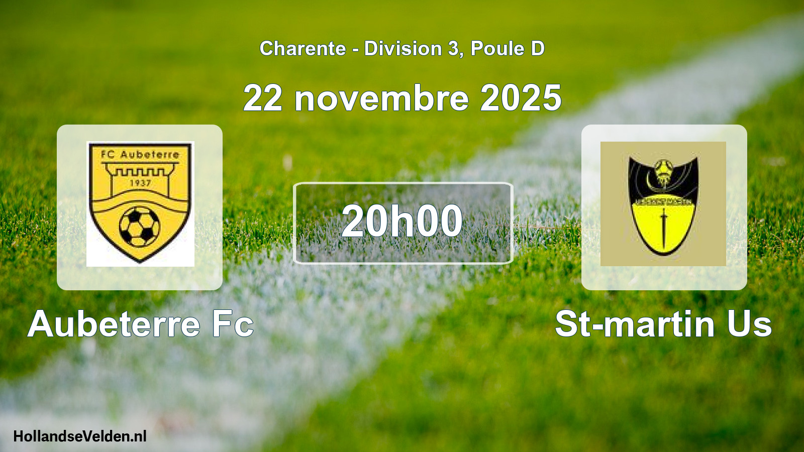 Geplande wedstrijd: Aubeterre Fc - St-martin Us (22 novembre 2025)