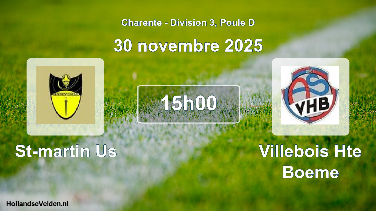 Scheduled Match: St-martin Us - Villebois Hte Boeme (30 November 2025)