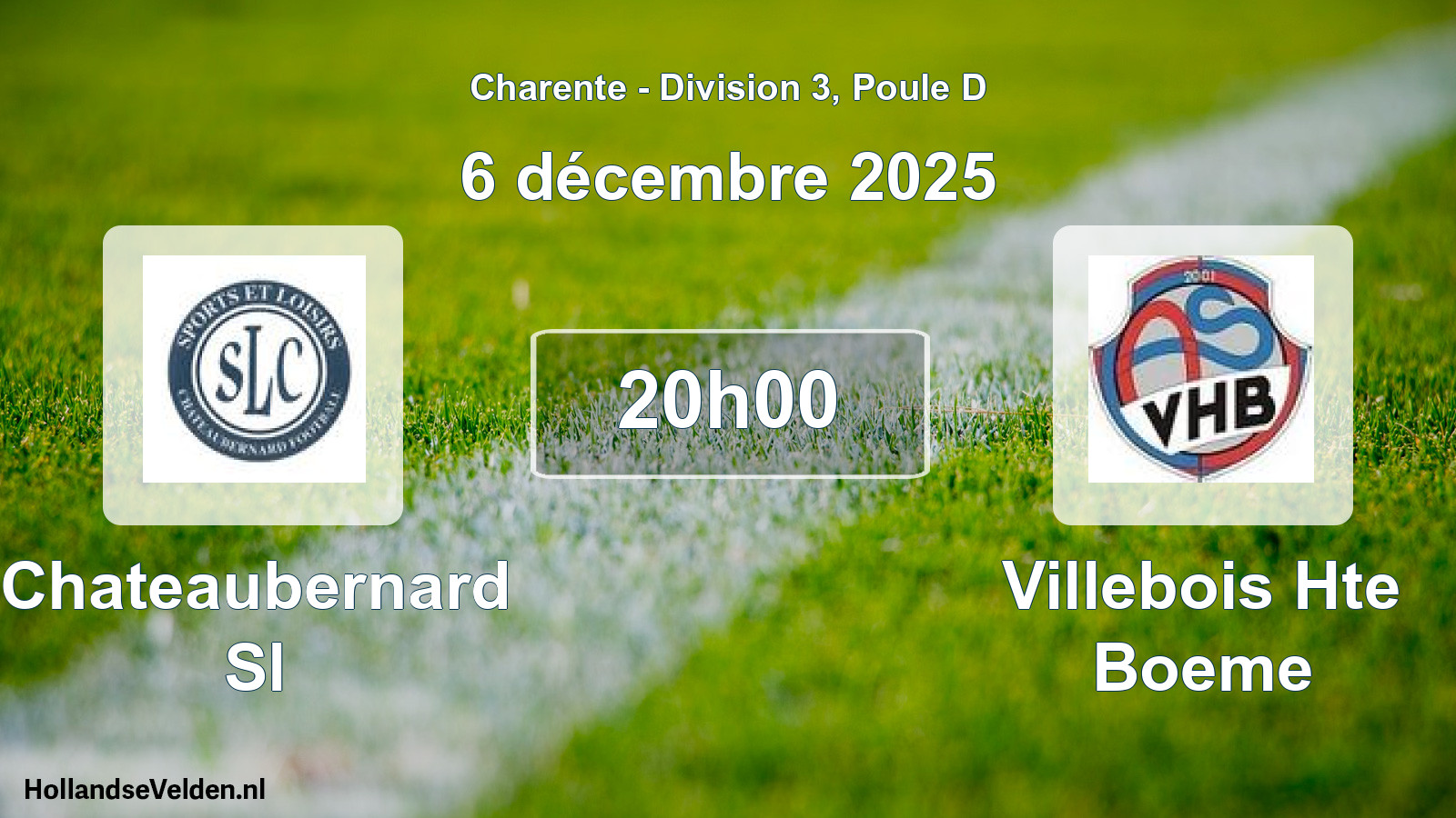 Geplande wedstrijd: Chateaubernard Sl - Villebois Hte Boeme (6 december 2025)