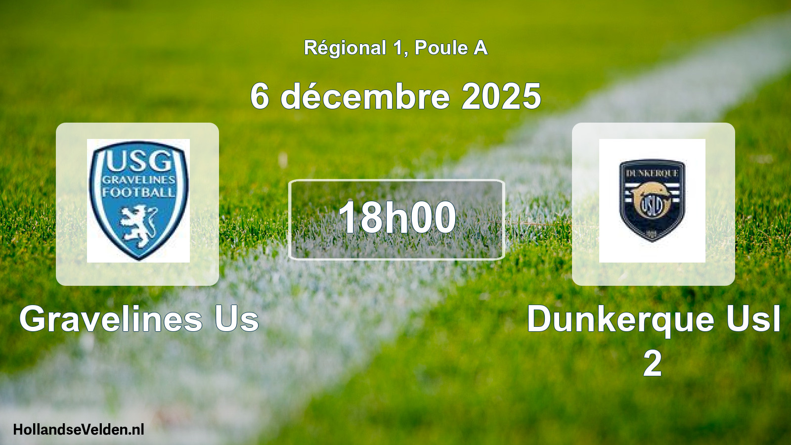 Geplande wedstrijd: Gravelines Us - Dunkerque Usl 2 (6 décembre 2025)