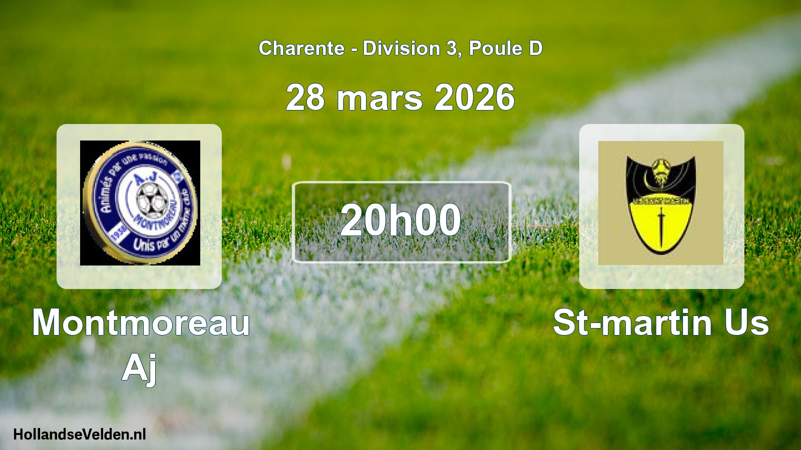 Geplande wedstrijd: Montmoreau Aj - St-martin Us (28 maart 2026)