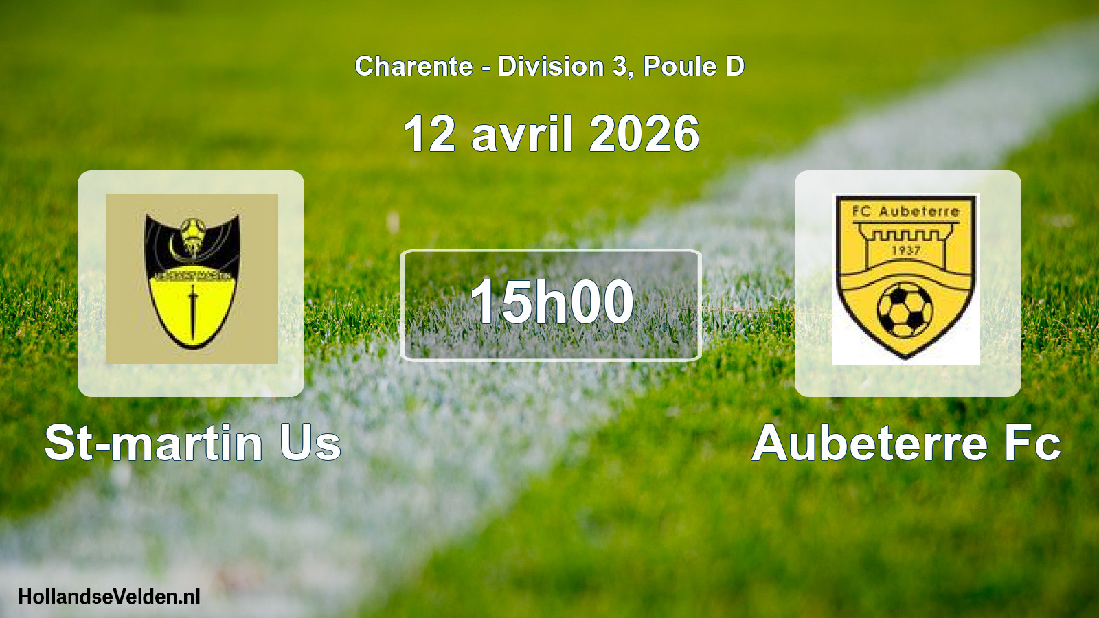 Scheduled Match: St-martin Us - Aubeterre Fc (12 April 2026)