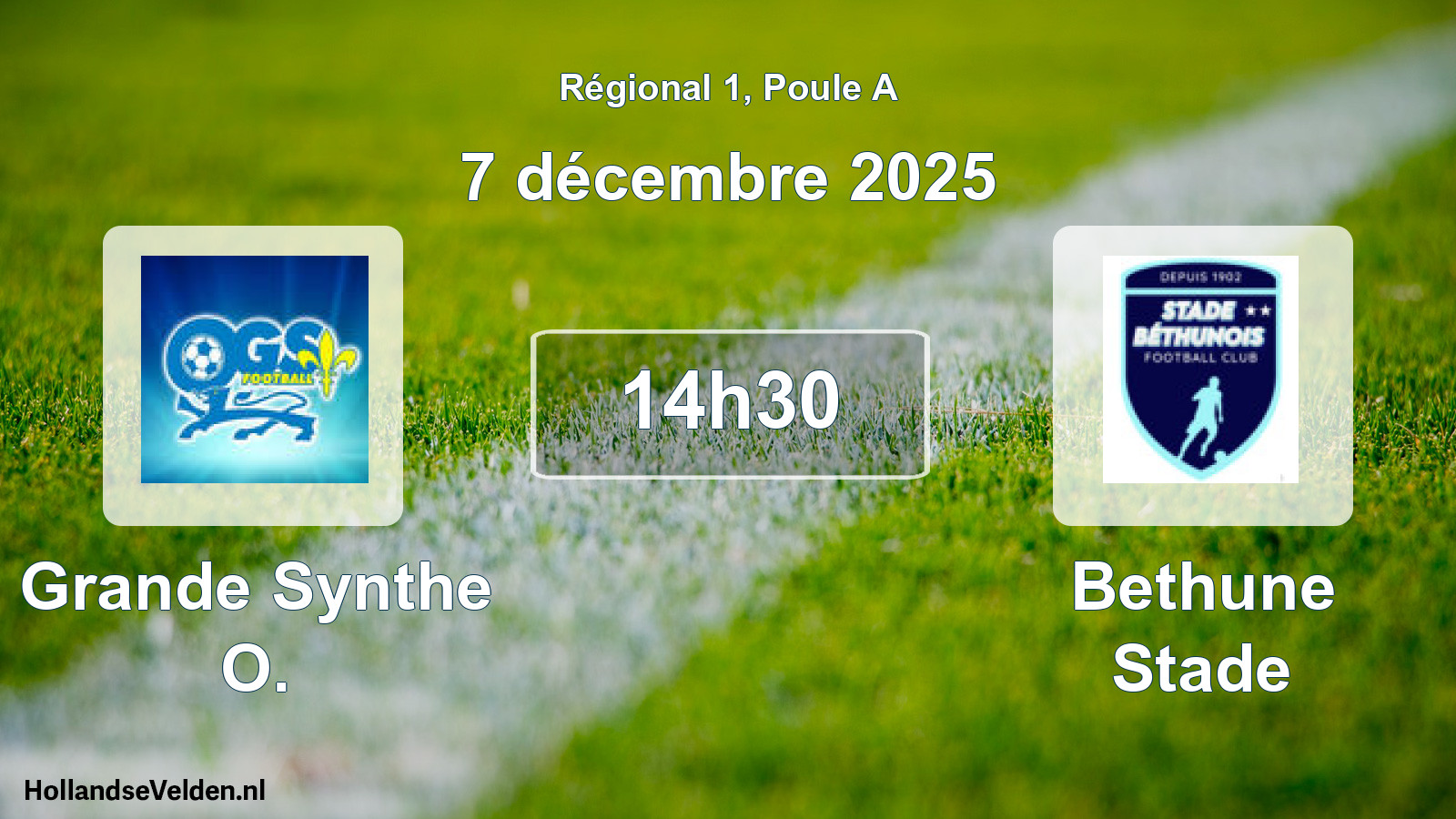 Geplande wedstrijd: Grande Synthe O. - Bethune Stade (7 décembre 2025)