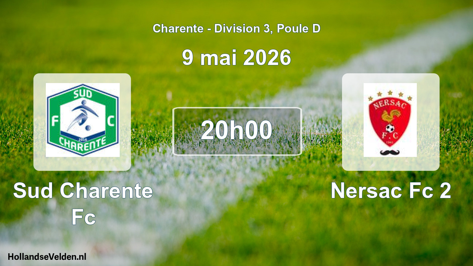 Geplande wedstrijd: Sud Charente Fc - Nersac Fc 2 (9 mei 2026)