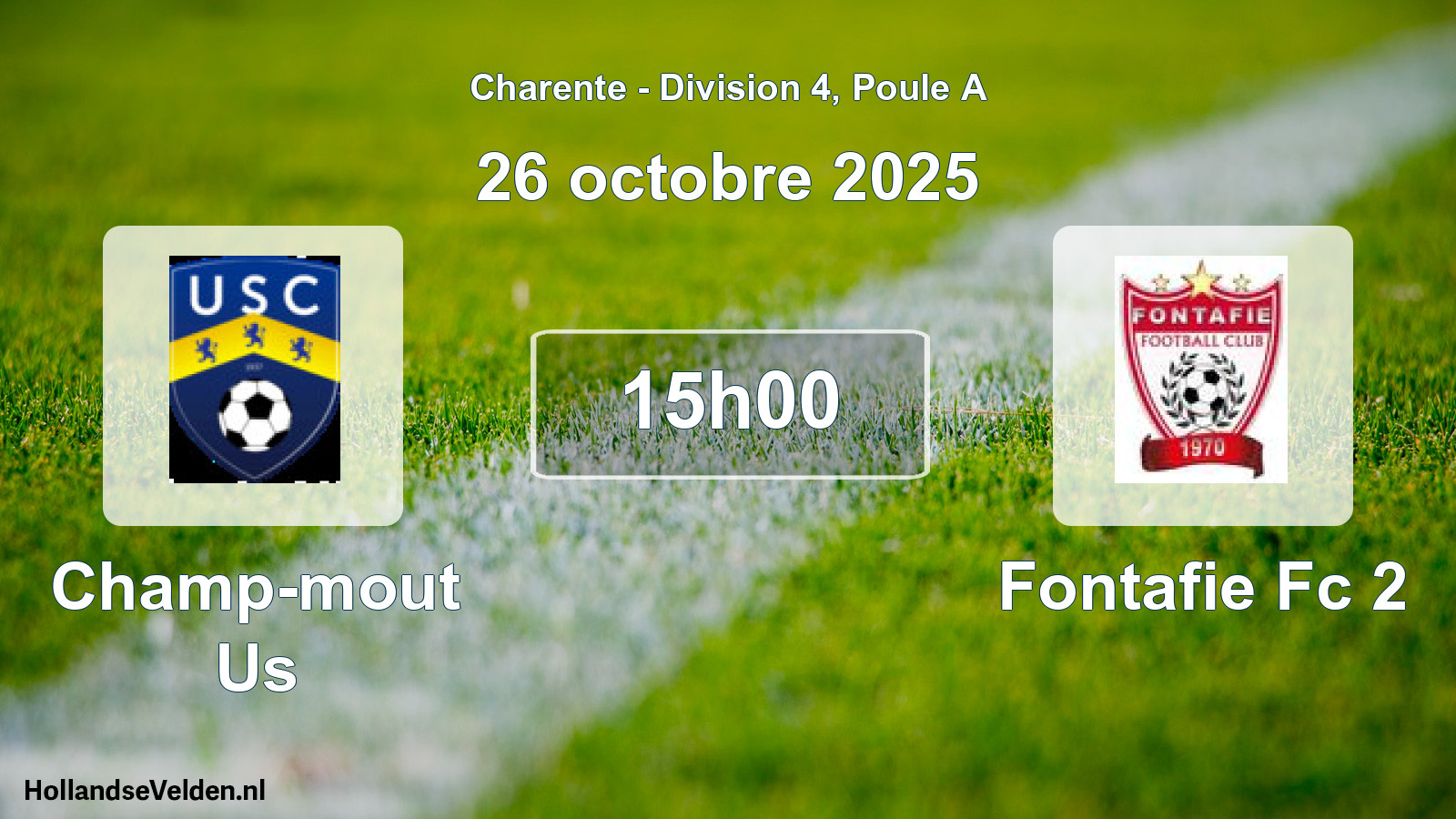 Geplande wedstrijd: Champ-mout Us - Fontafie Fc 2 (26 octobre 2025)