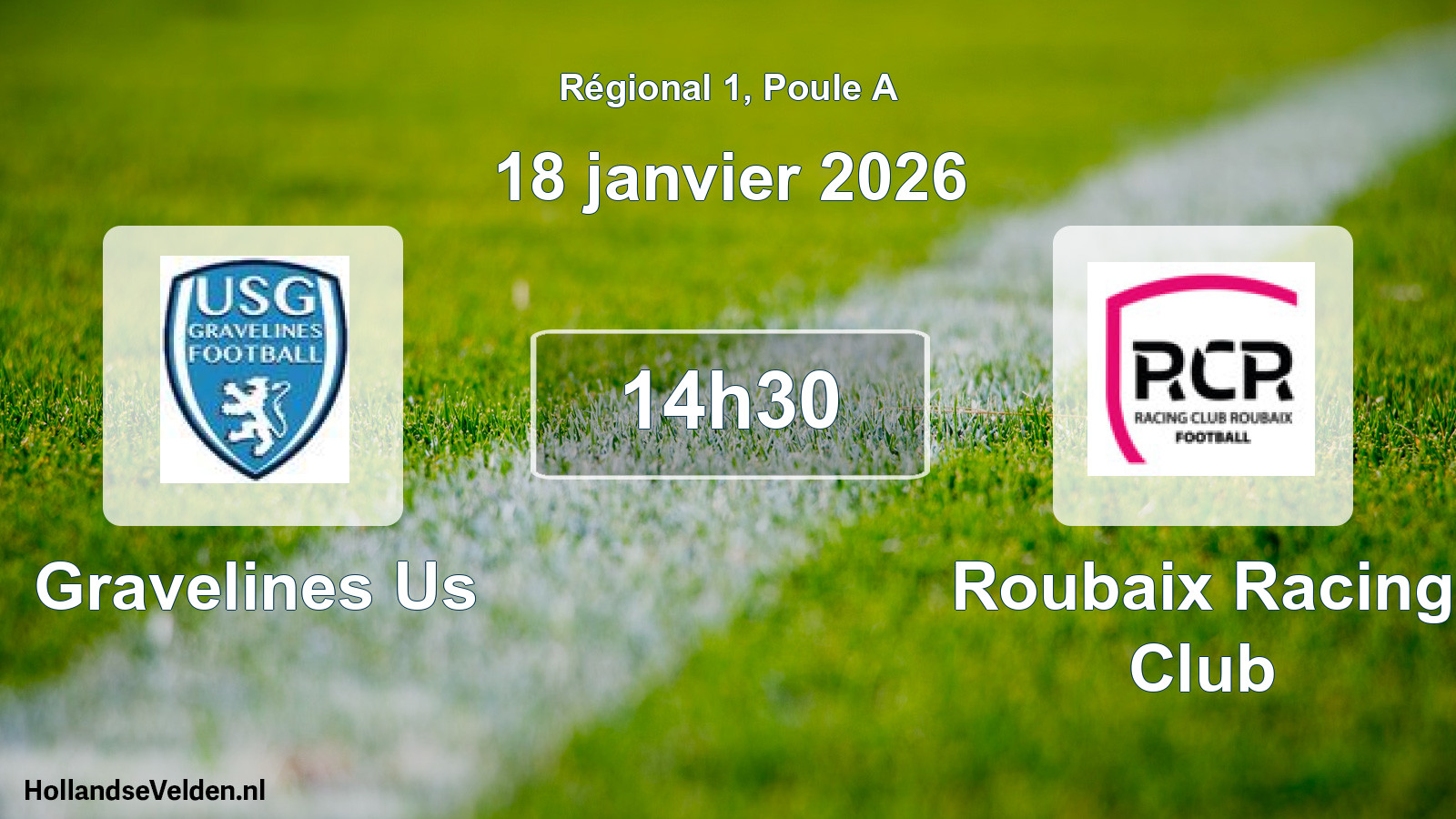 Scheduled Match: Gravelines Us - Roubaix Racing Club (18 January 2026)