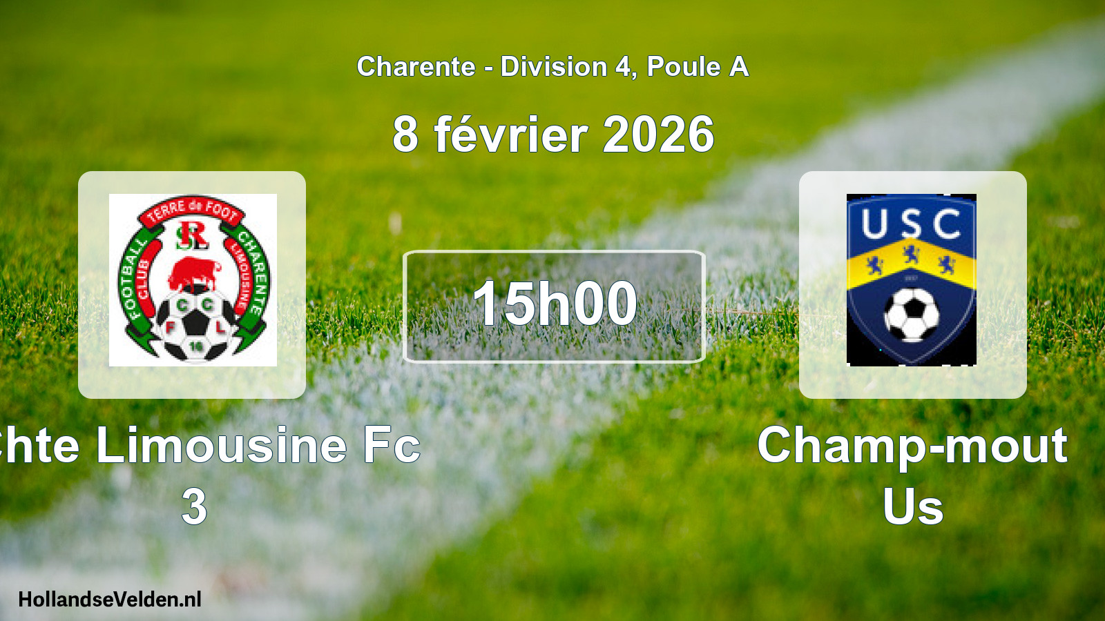 Geplande wedstrijd: Chte Limousine Fc 3 - Champ-mout Us (8 februari 2026)