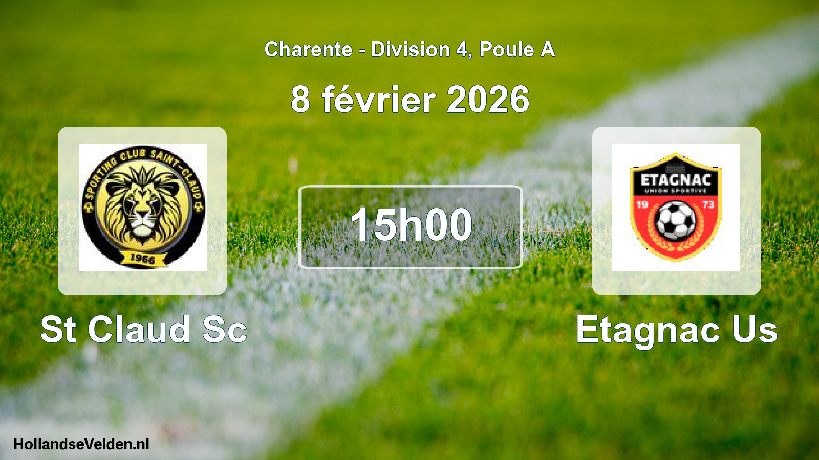 Geplande wedstrijd: St Claud Sc - Etagnac Us (8 février 2026)