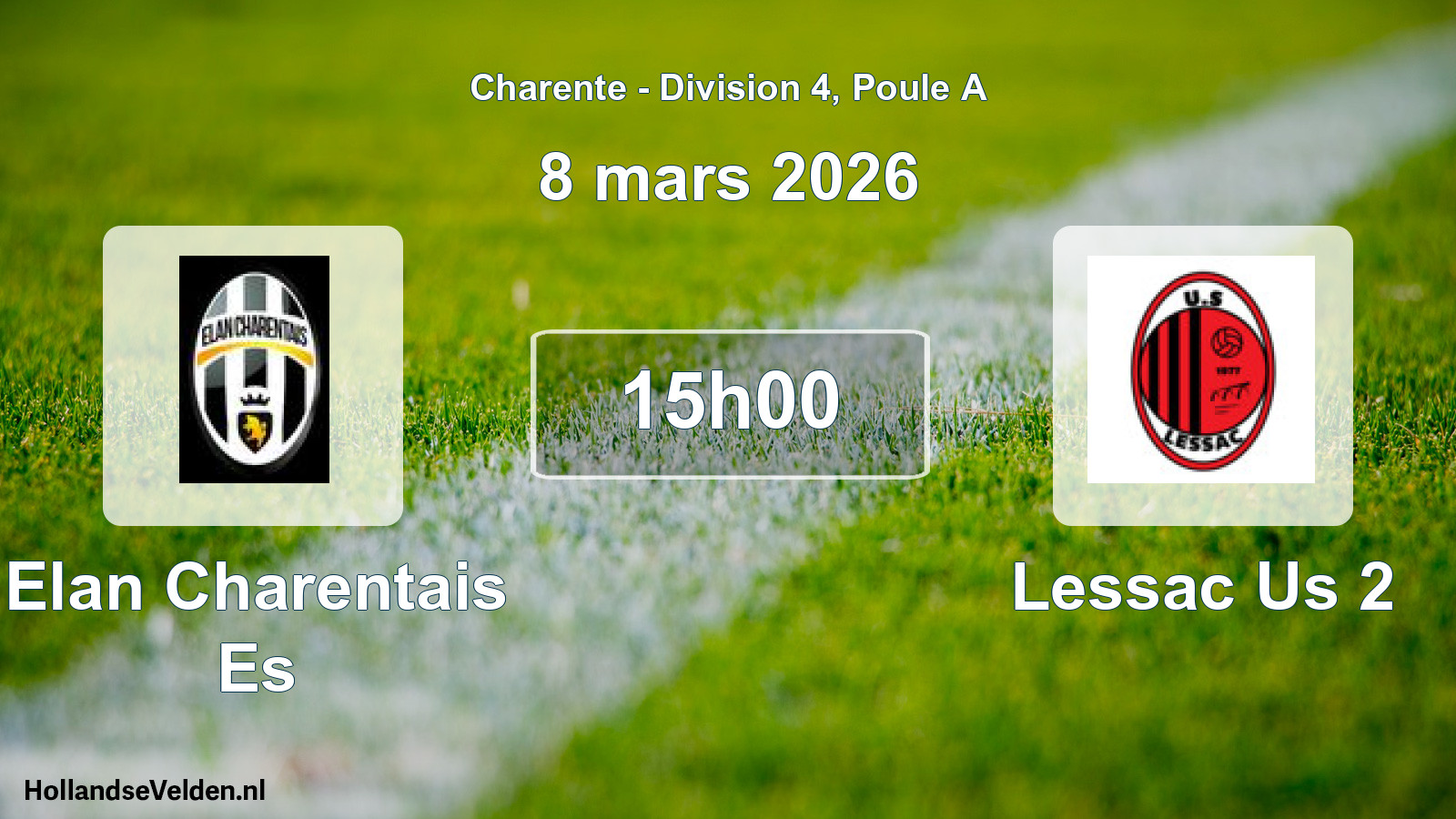Geplande wedstrijd: Elan Charentais Es - Lessac Us 2 (8 mars 2026)