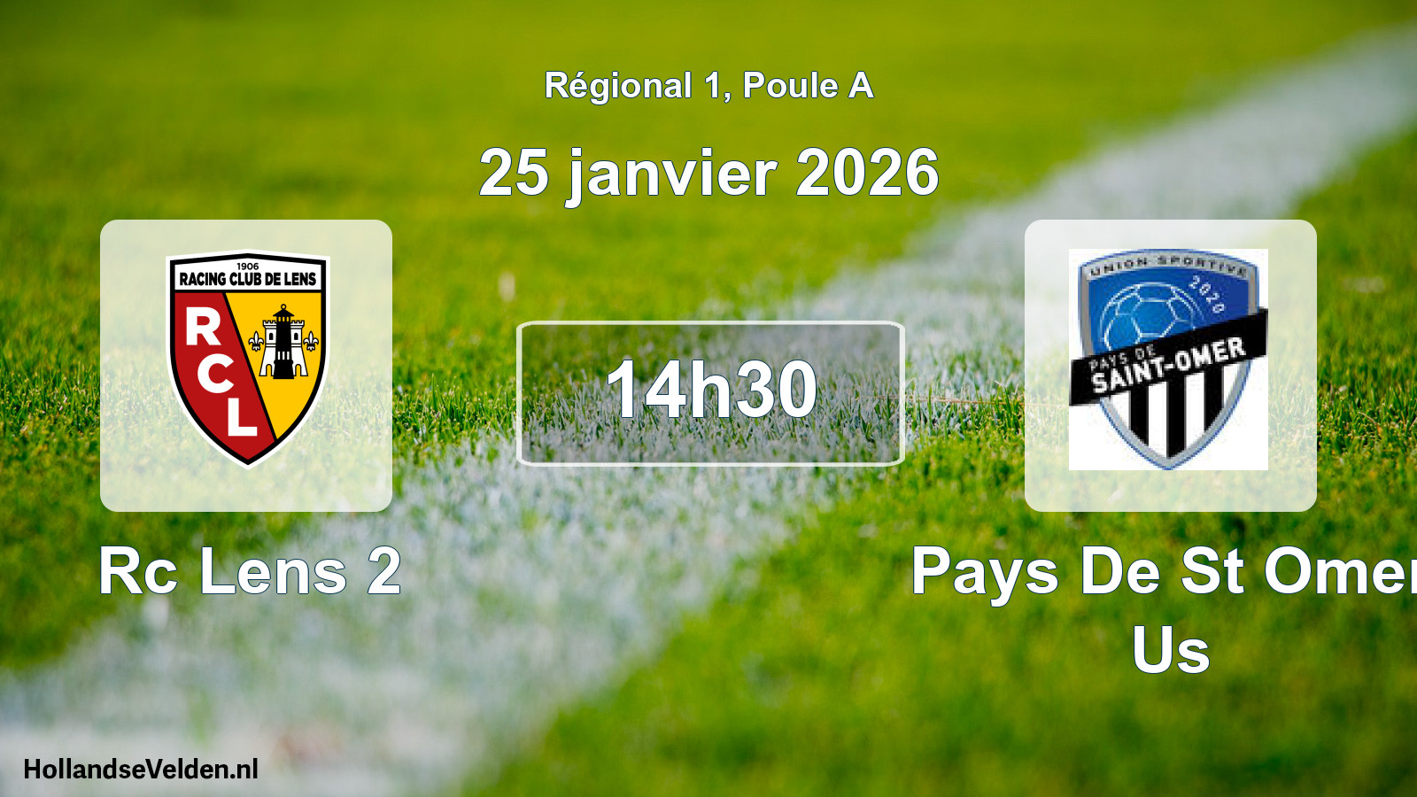 Geplande wedstrijd: Rc Lens 2 - Pays De St Omer Us (25 januari 2026)