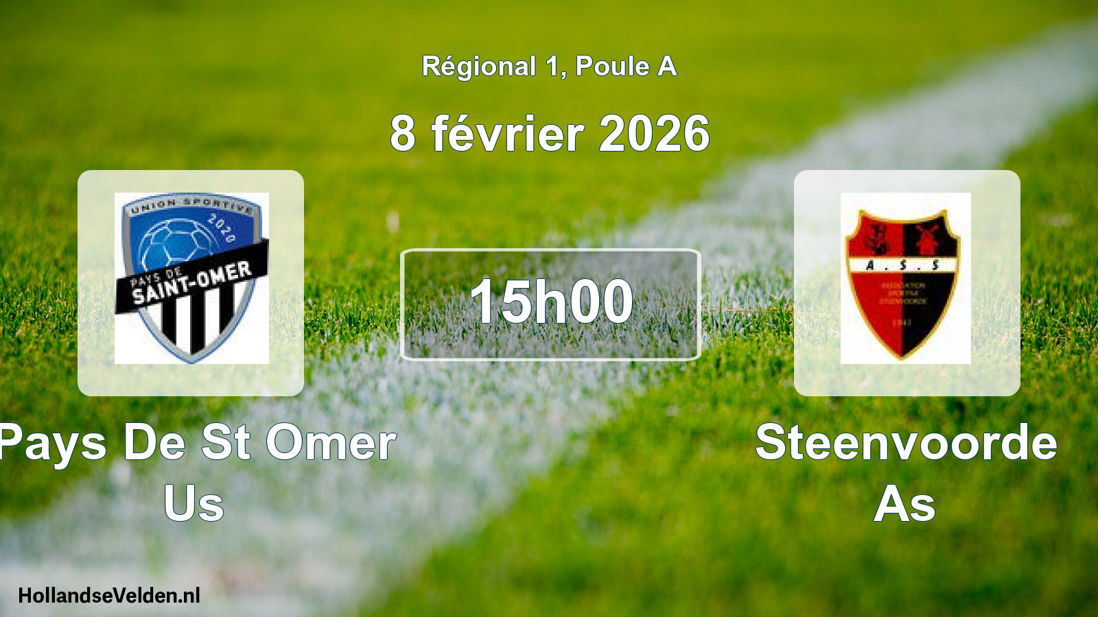 Geplande wedstrijd: Pays De St Omer Us - Steenvoorde As (8 février 2026)
