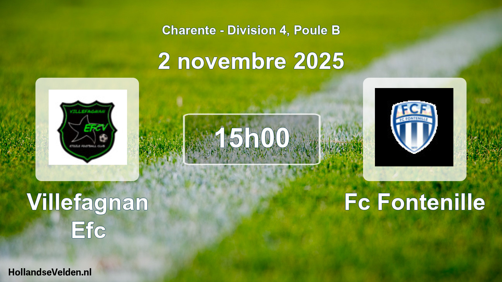 Geplande wedstrijd: Villefagnan Efc - Fc Fontenille (2 novembre 2025)