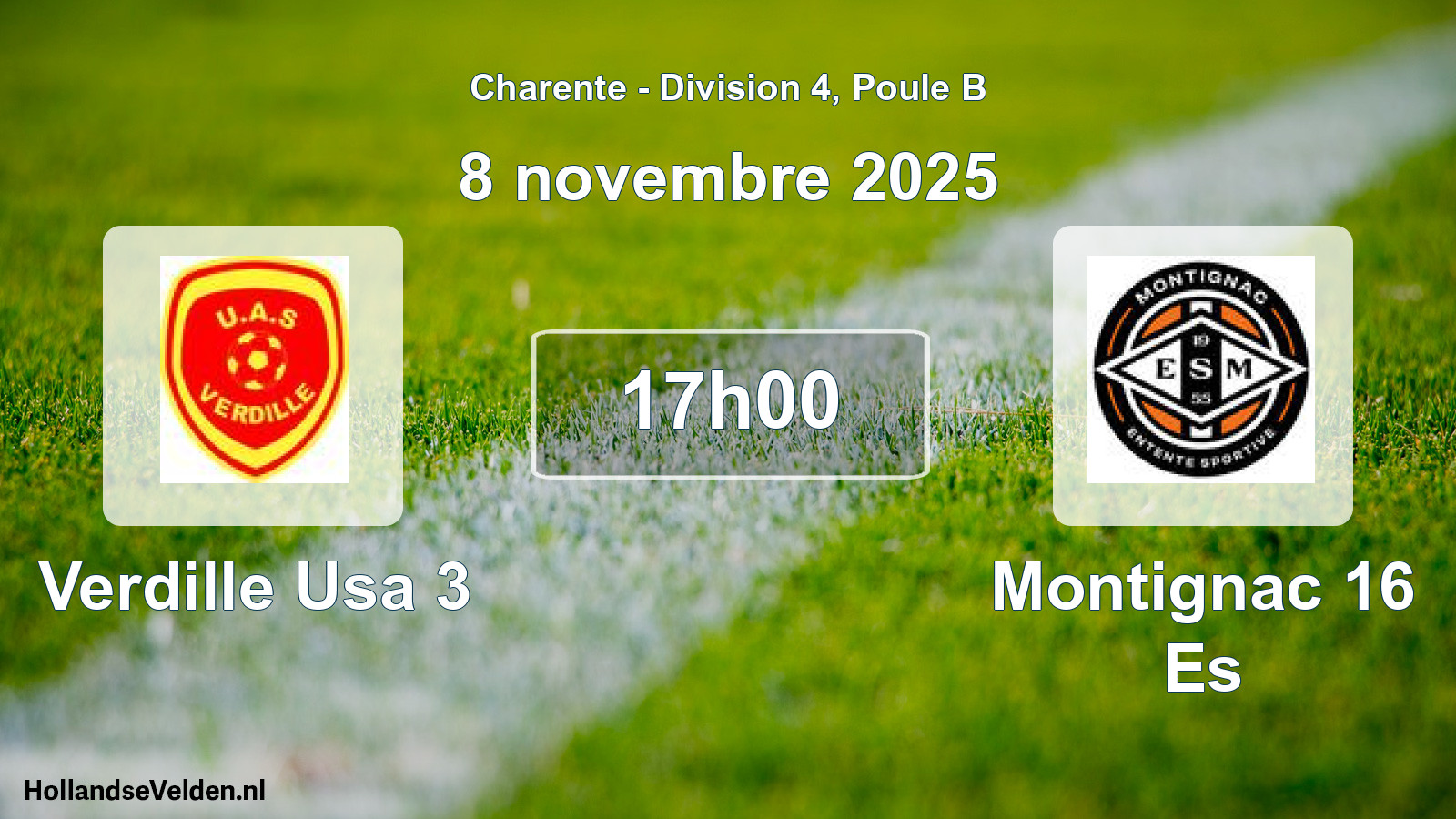 Geplande wedstrijd: Verdille Usa 3 - Montignac 16 Es (8 novembre 2025)