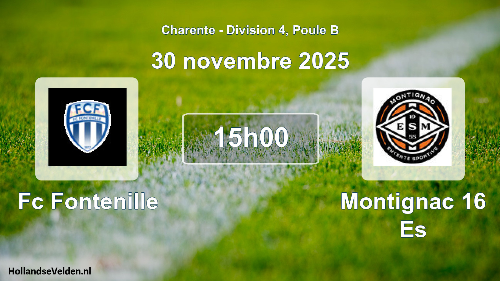 Geplande wedstrijd: Fc Fontenille - Montignac 16 Es (30 novembre 2025)