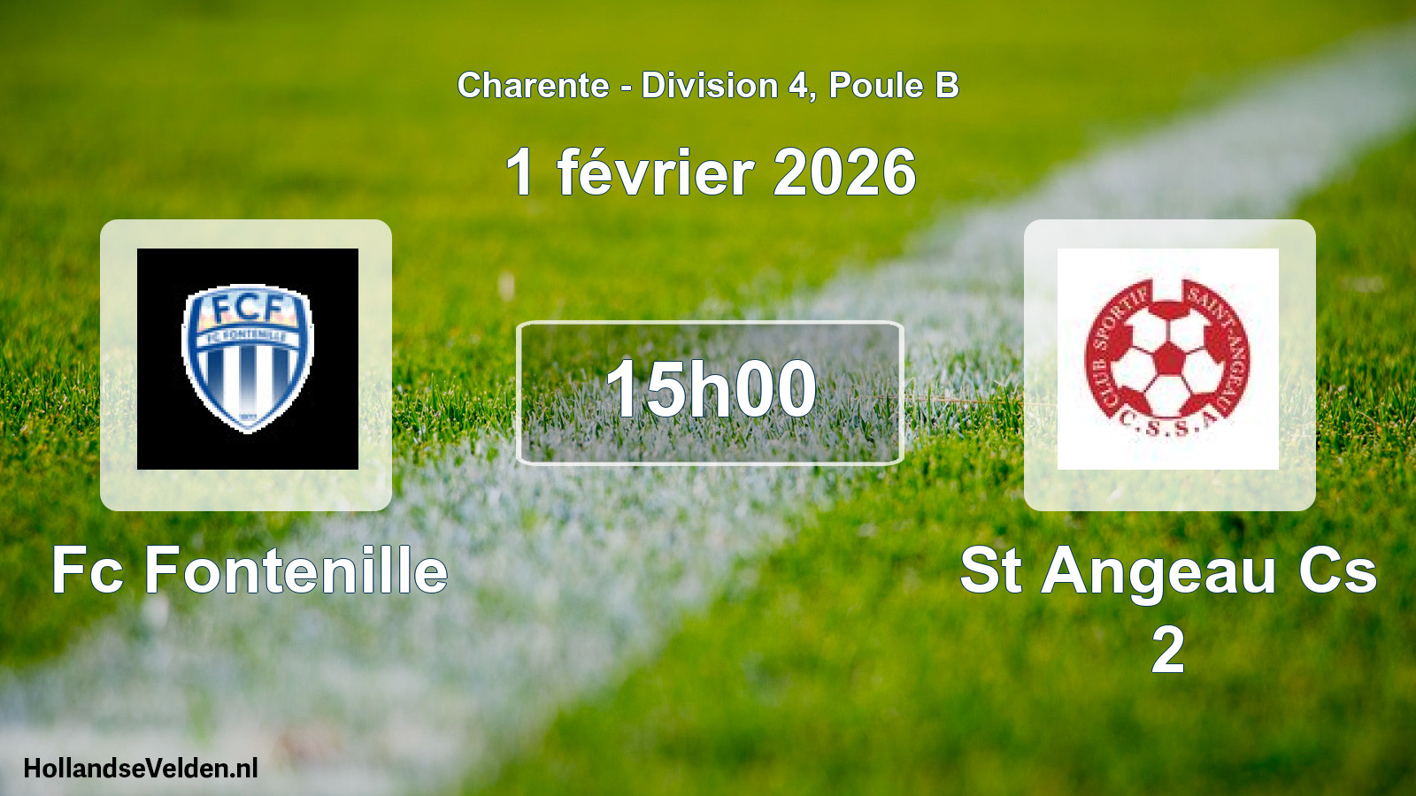 Scheduled Match: Fc Fontenille - St Angeau Cs 2 (1 February 2026)