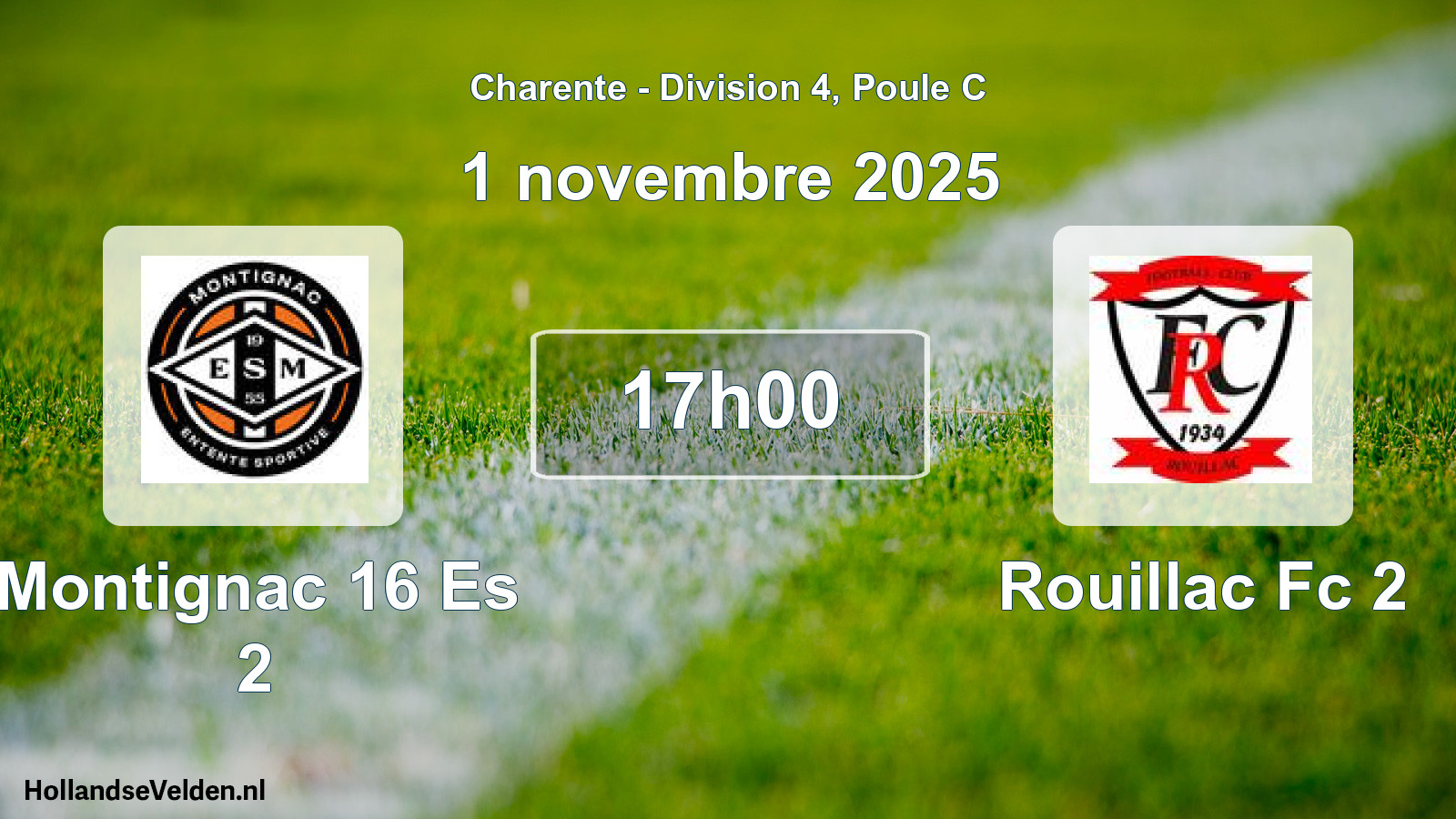 Geplande wedstrijd: Montignac 16 Es 2 - Rouillac Fc 2 (1 novembre 2025)