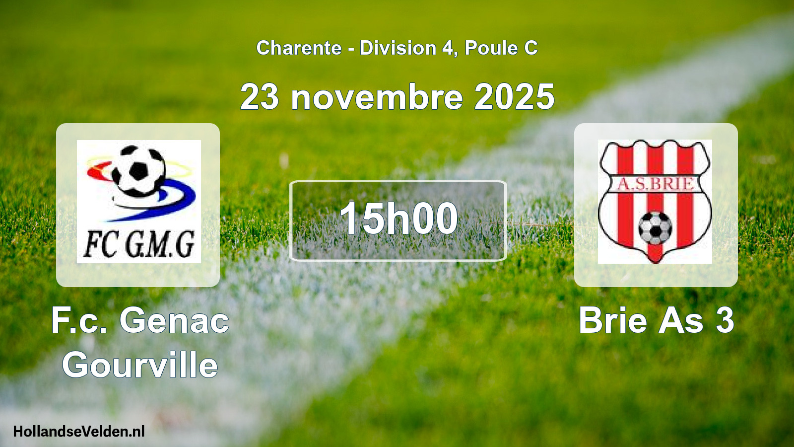 Scheduled Match: F.c. Genac Gourville - Brie As 3 (23 November 2025)