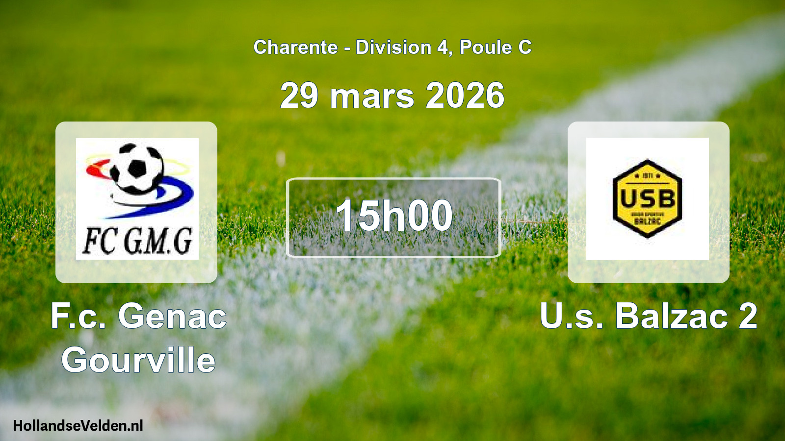 Scheduled Match: F.c. Genac Gourville - U.s. Balzac 2 (29 March 2026)