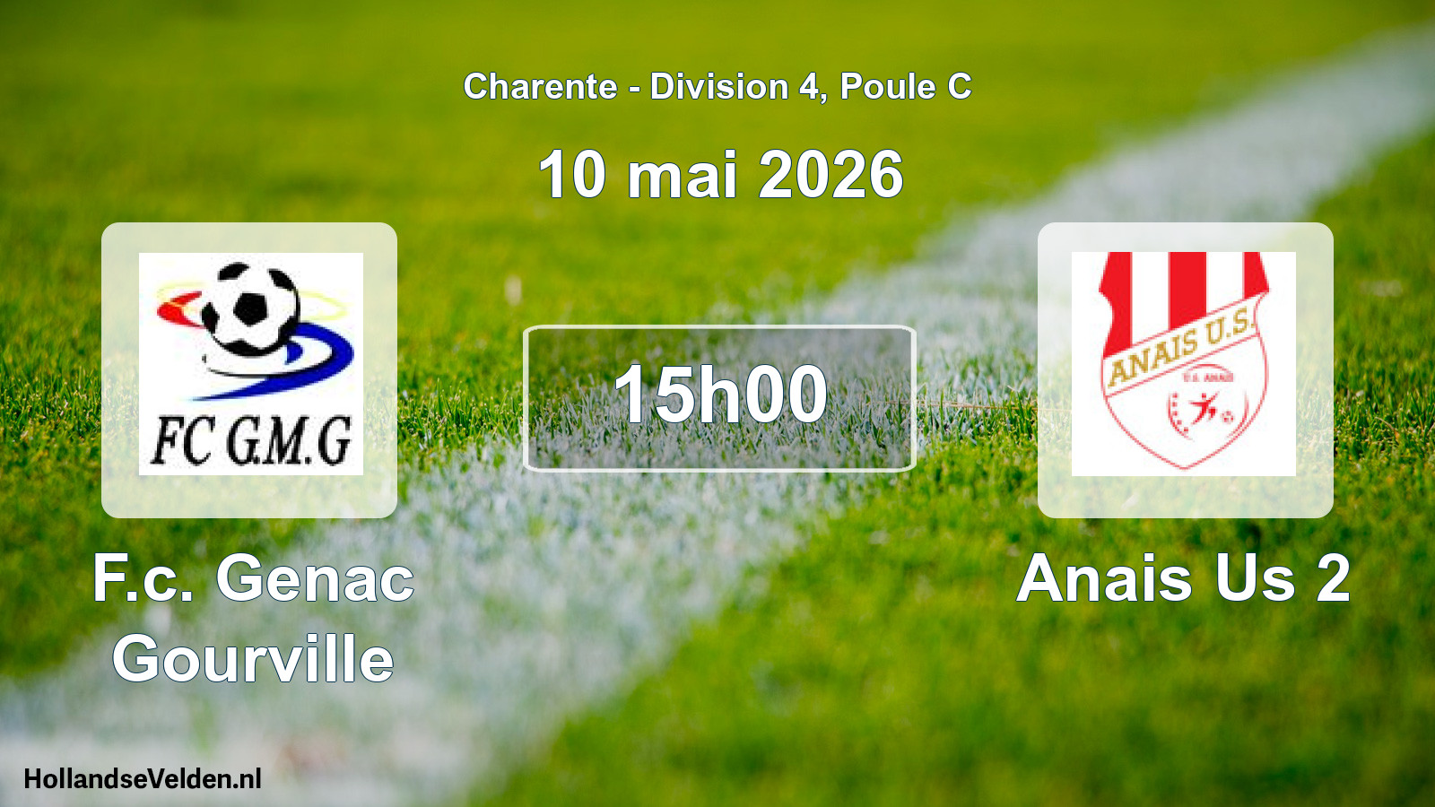 Scheduled Match: F.c. Genac Gourville - Anais Us 2 (10 May 2026)