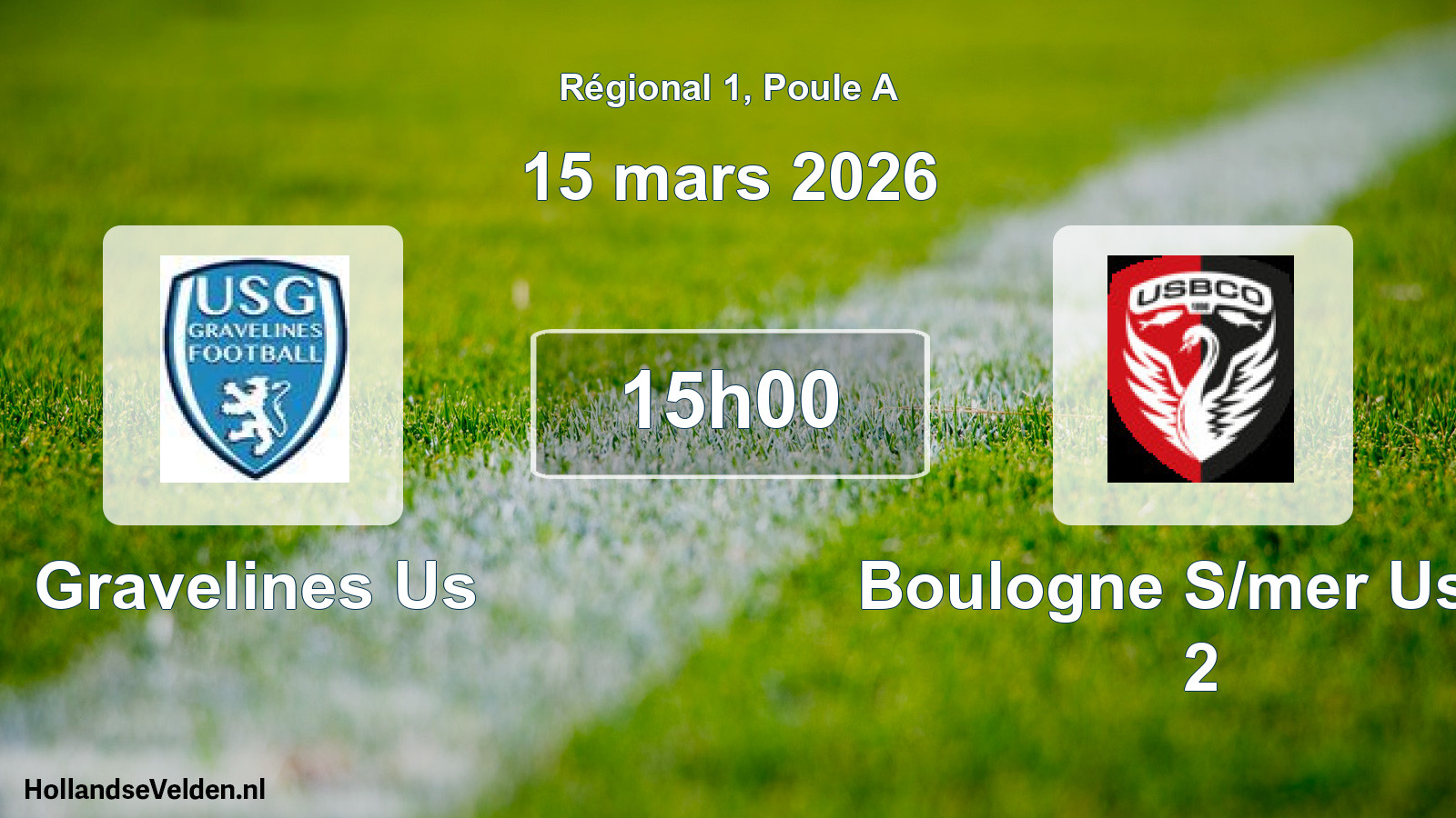 Geplande wedstrijd: Gravelines Us - Boulogne S/mer Usco 2 (15 mars 2026)