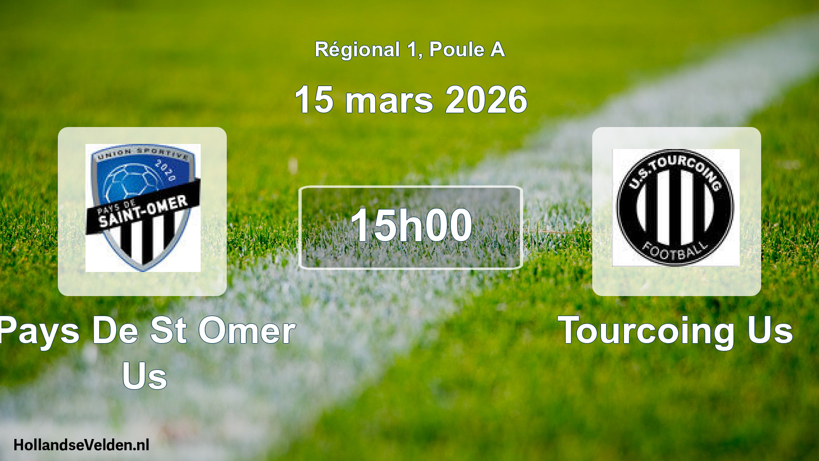 Geplande wedstrijd: Pays De St Omer Us - Tourcoing Us (15 mars 2026)
