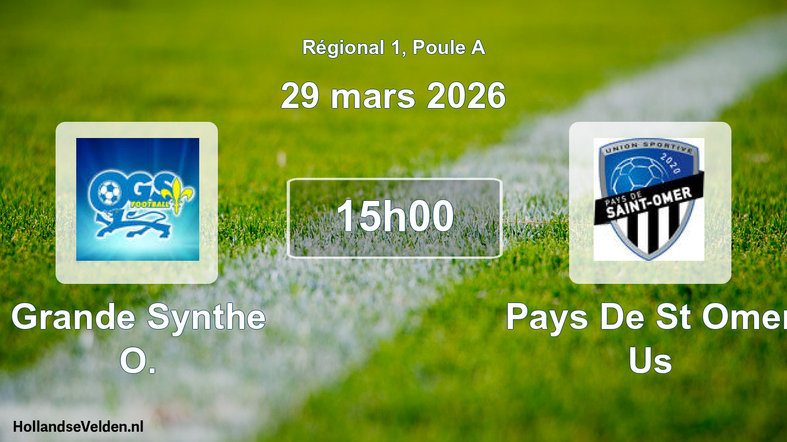 Scheduled Match: Grande Synthe O. - Pays De St Omer Us (29 March 2026)