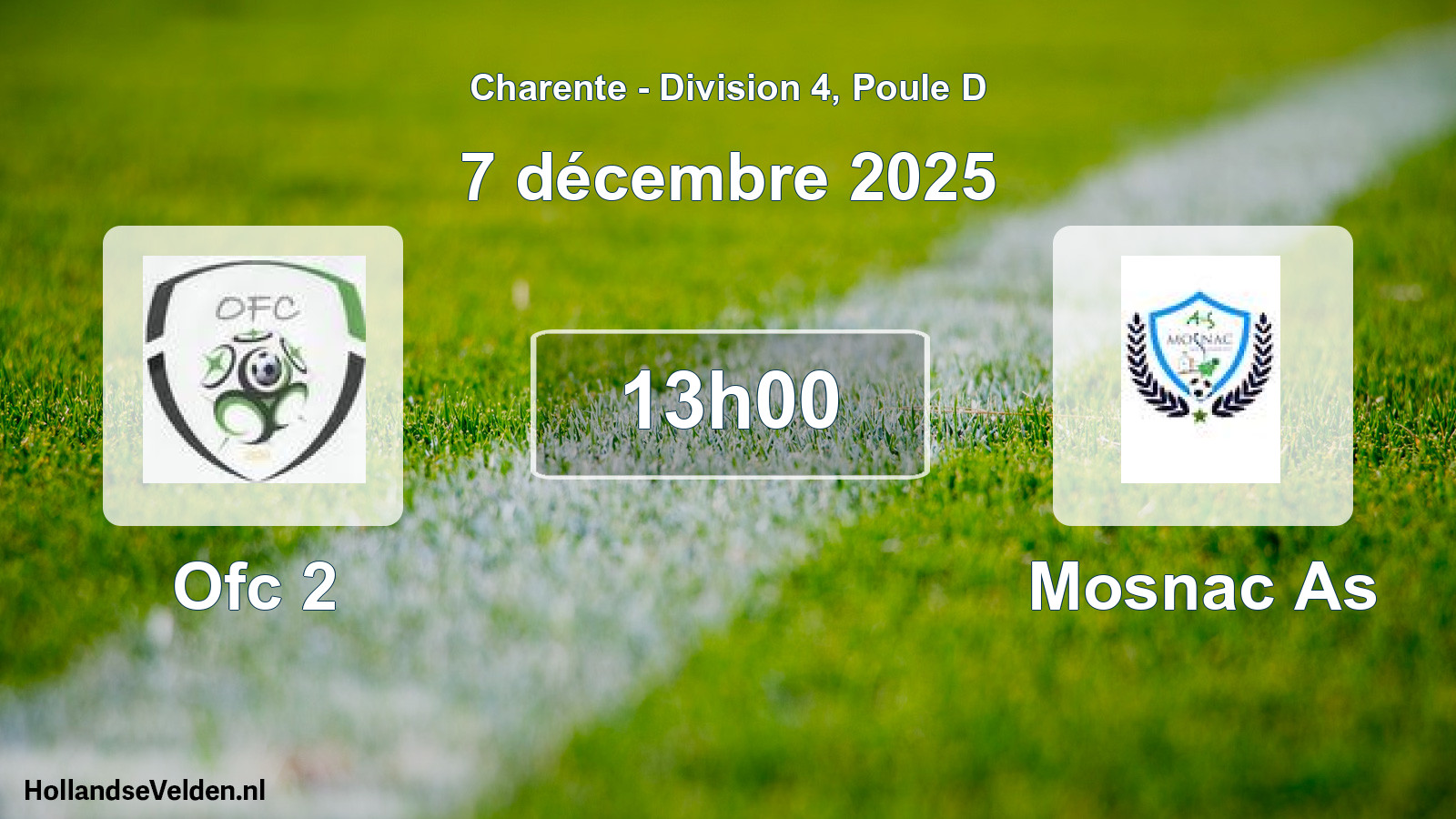Geplande wedstrijd: Ofc 2 - Mosnac As (7 décembre 2025)