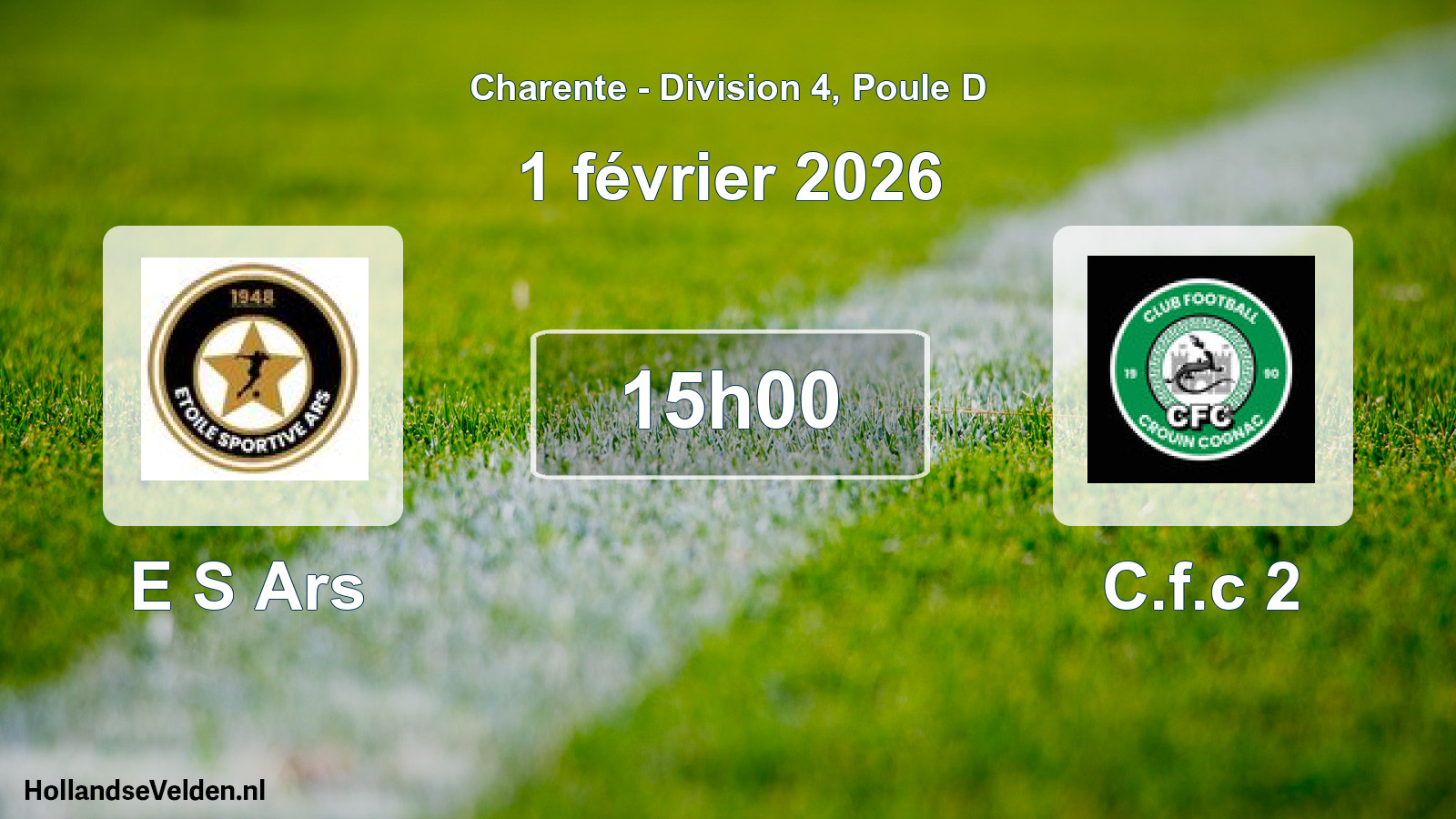 Geplande wedstrijd: E S Ars - C.f.c 2 (1 février 2026)