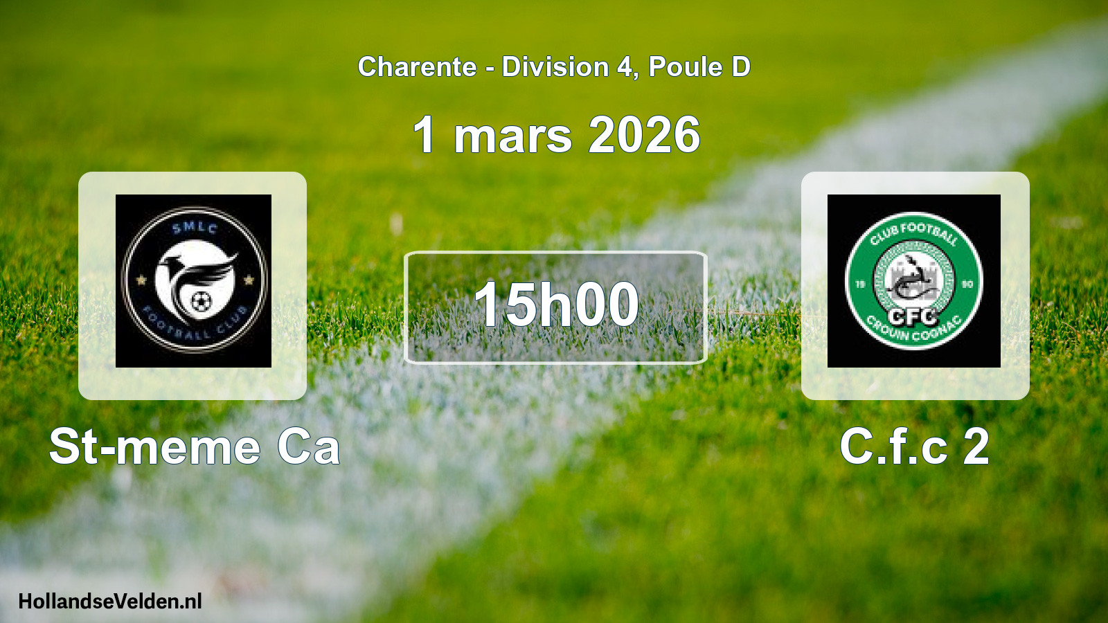 Geplande wedstrijd: St-meme Ca - C.f.c 2 (1 mars 2026)