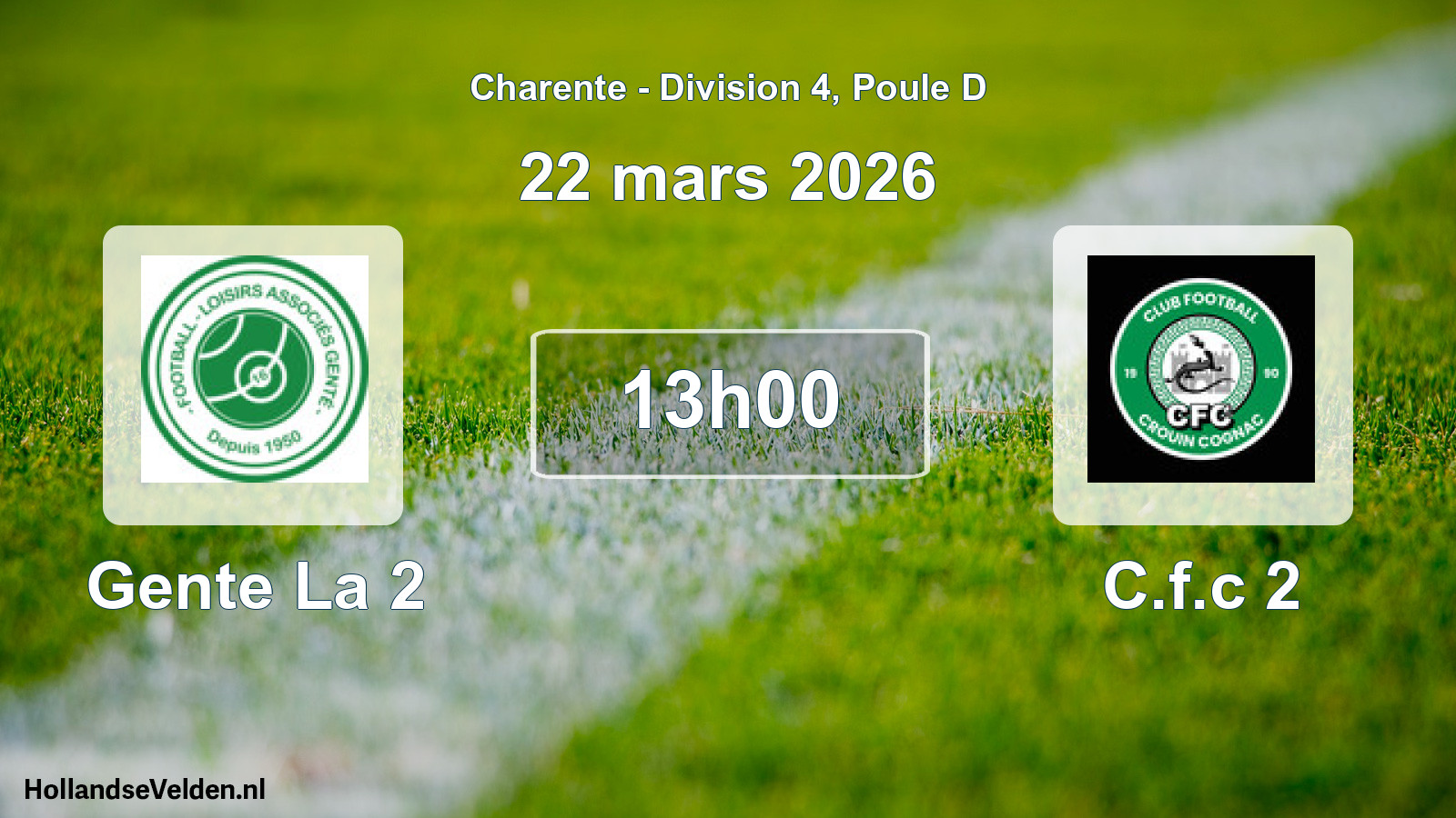 Geplande wedstrijd: Gente La 2 - C.f.c 2 (22 mars 2026)