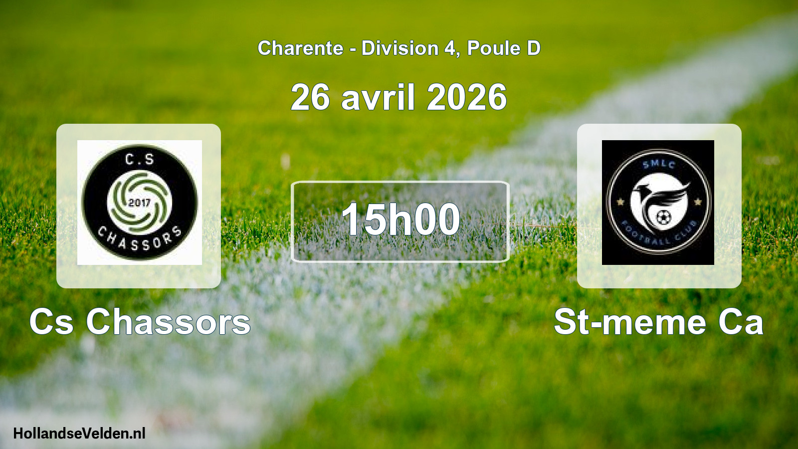 Geplande wedstrijd: Cs Chassors - St-meme Ca (26 avril 2026)