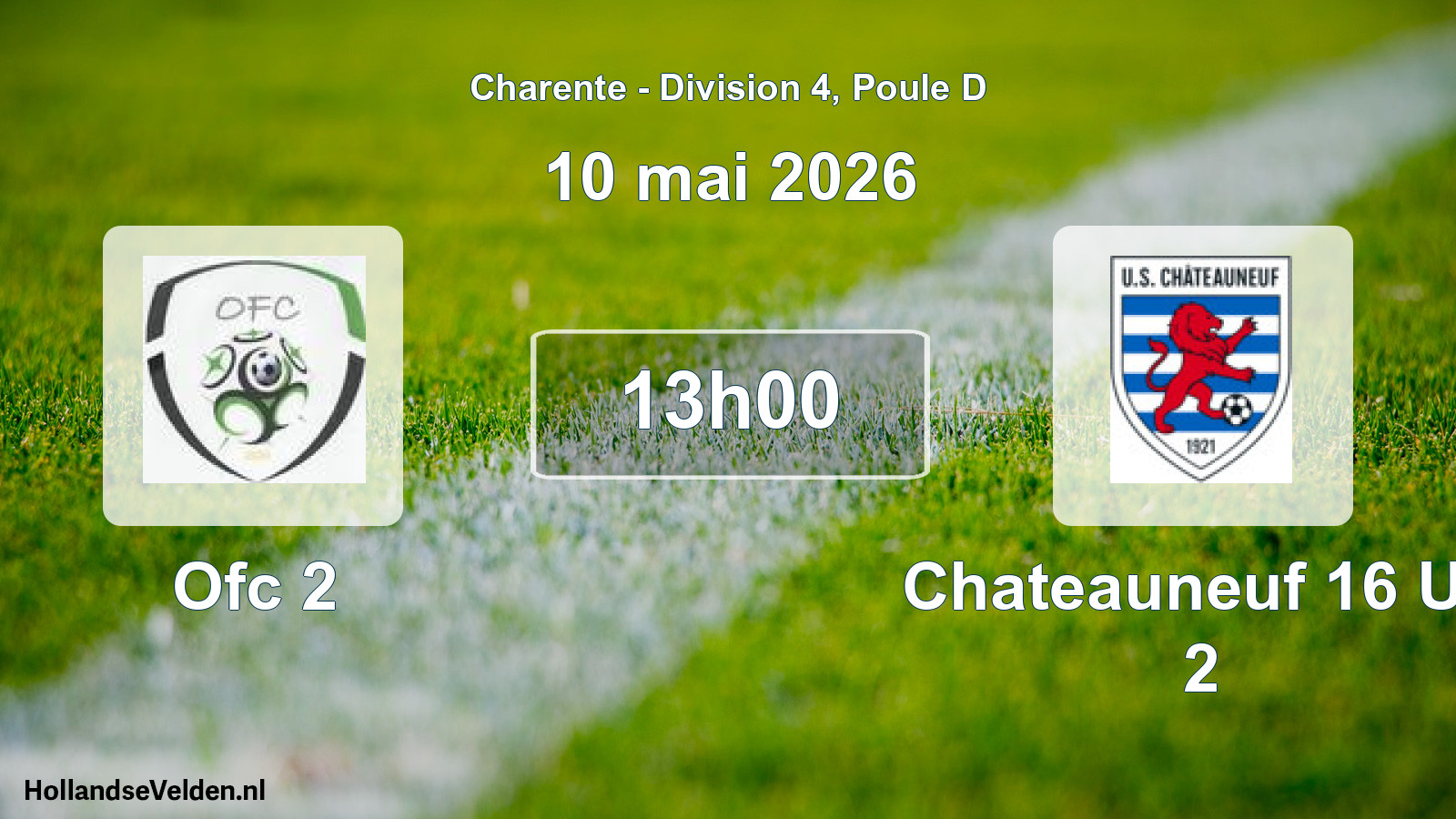 Geplande wedstrijd: Ofc 2 - Chateauneuf 16 Us 2 (10 mai 2026)