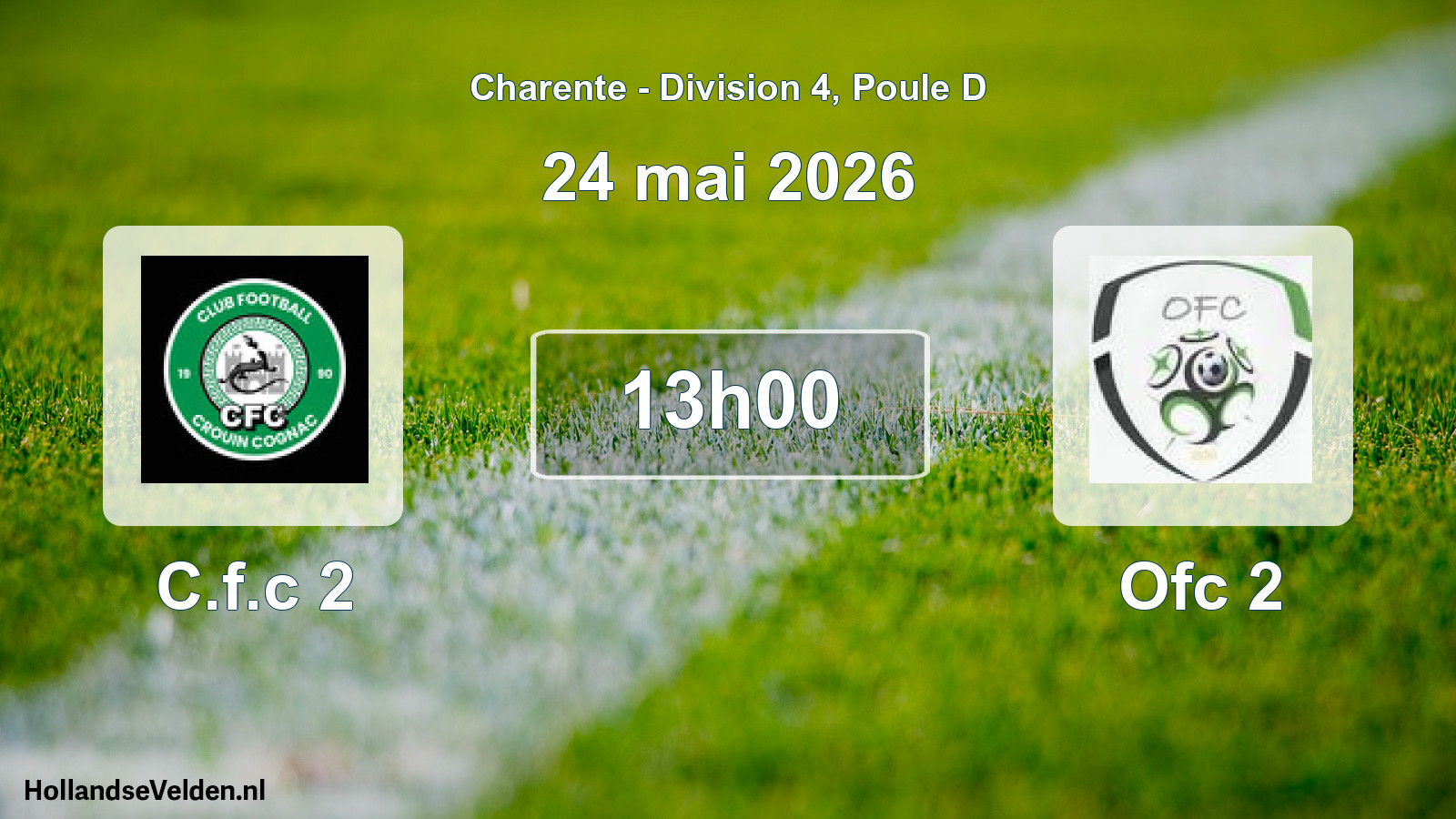 Geplande wedstrijd: C.f.c 2 - Ofc 2 (24 mai 2026)