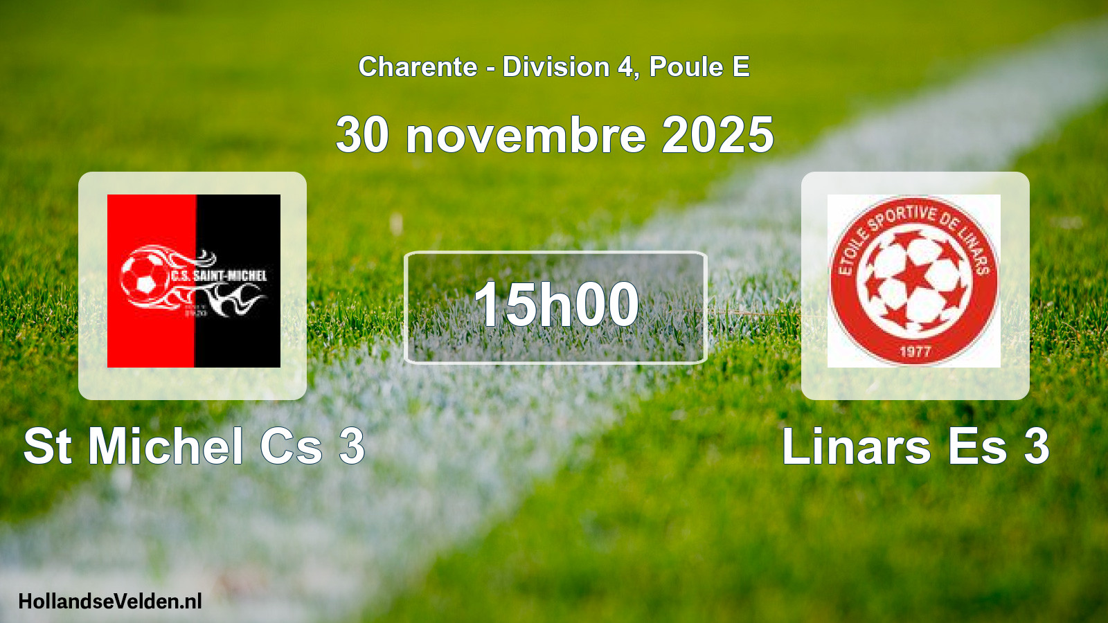 Geplande wedstrijd: St Michel Cs 3 - Linars Es 3 (30 novembre 2025)