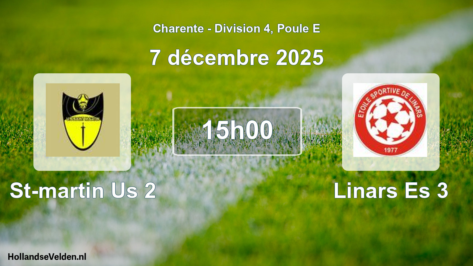Geplande wedstrijd: St-martin Us 2 - Linars Es 3 (7 décembre 2025)