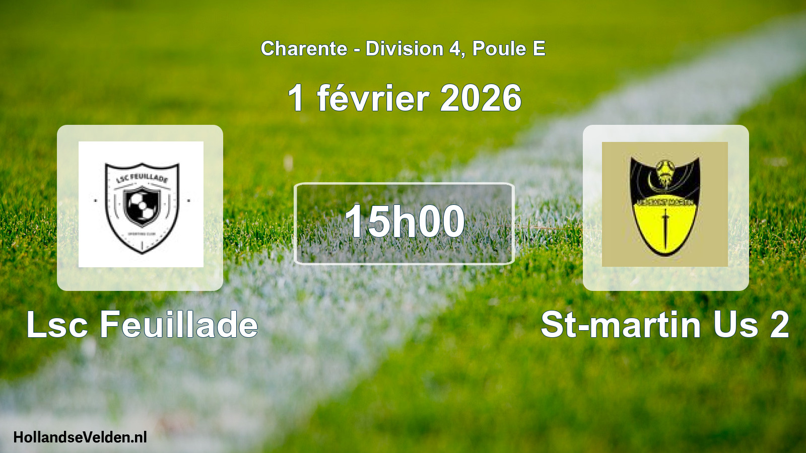 Geplande wedstrijd: Lsc Feuillade - St-martin Us 2 (1 février 2026)