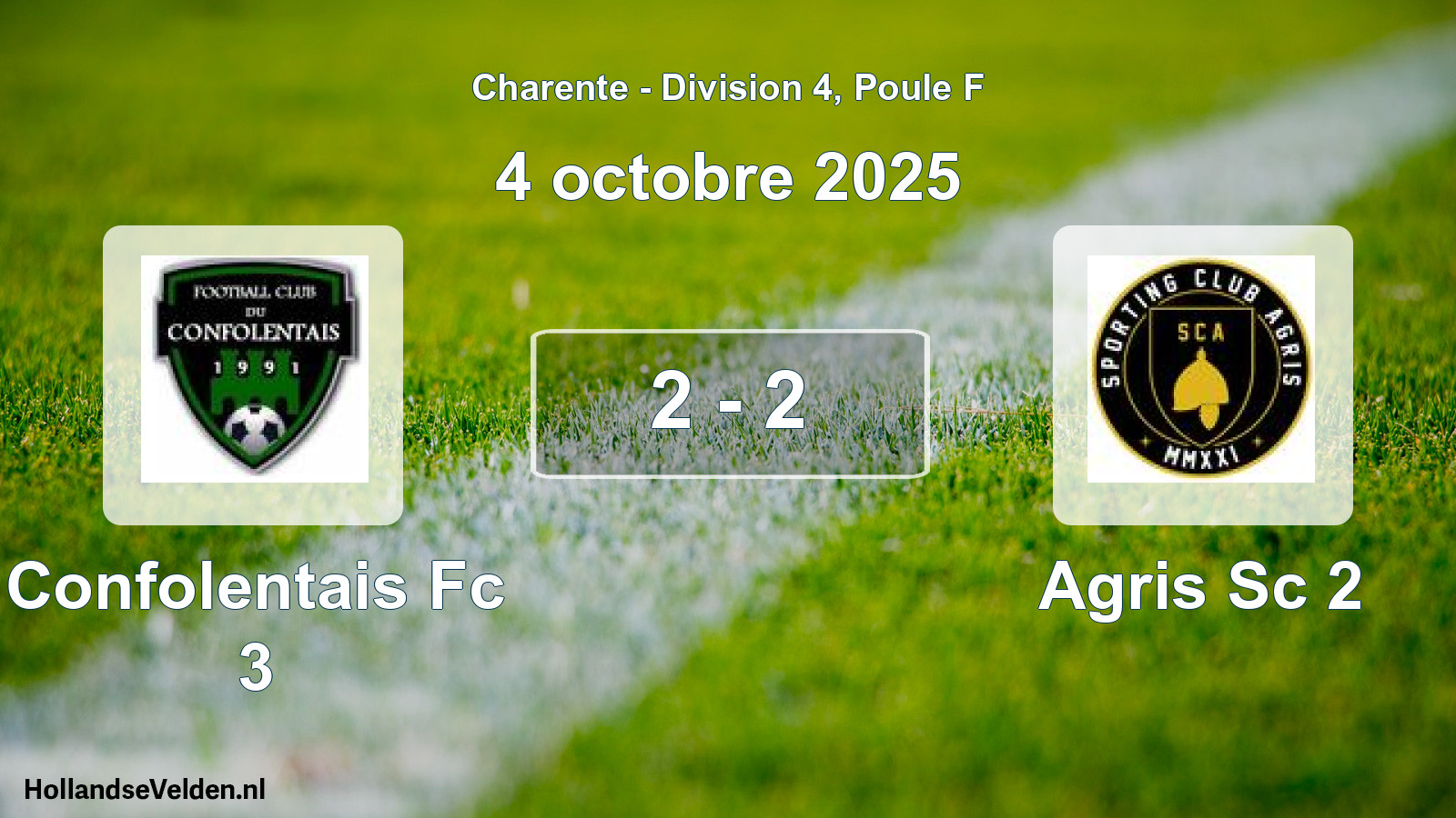 Gespeelde wedstrijd: Confolentais Fc 3 - Agris Sc 2 2 - 2 (4 octobre 2025)
