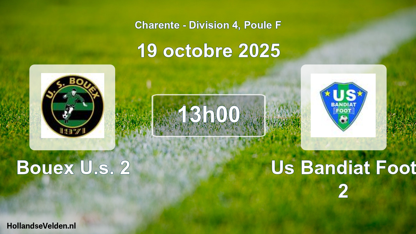 Geplande wedstrijd: Bouex U.s. 2 - Us Bandiat Foot 2 (19 octobre 2025)