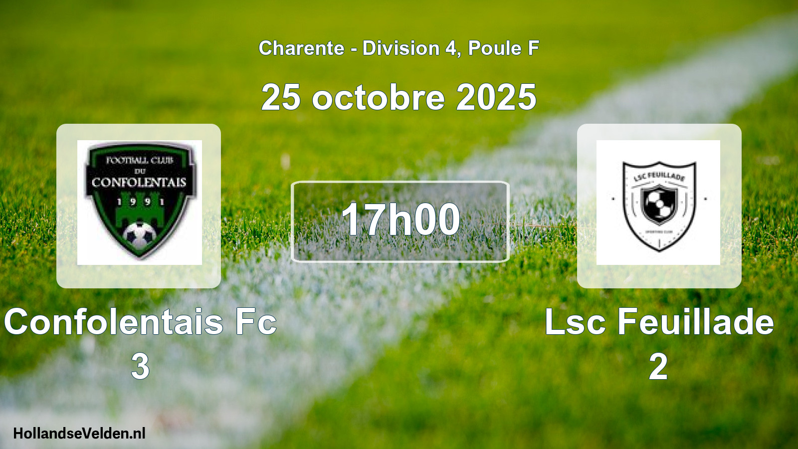 Geplande wedstrijd: Confolentais Fc 3 - Lsc Feuillade 2 (25 octobre 2025)