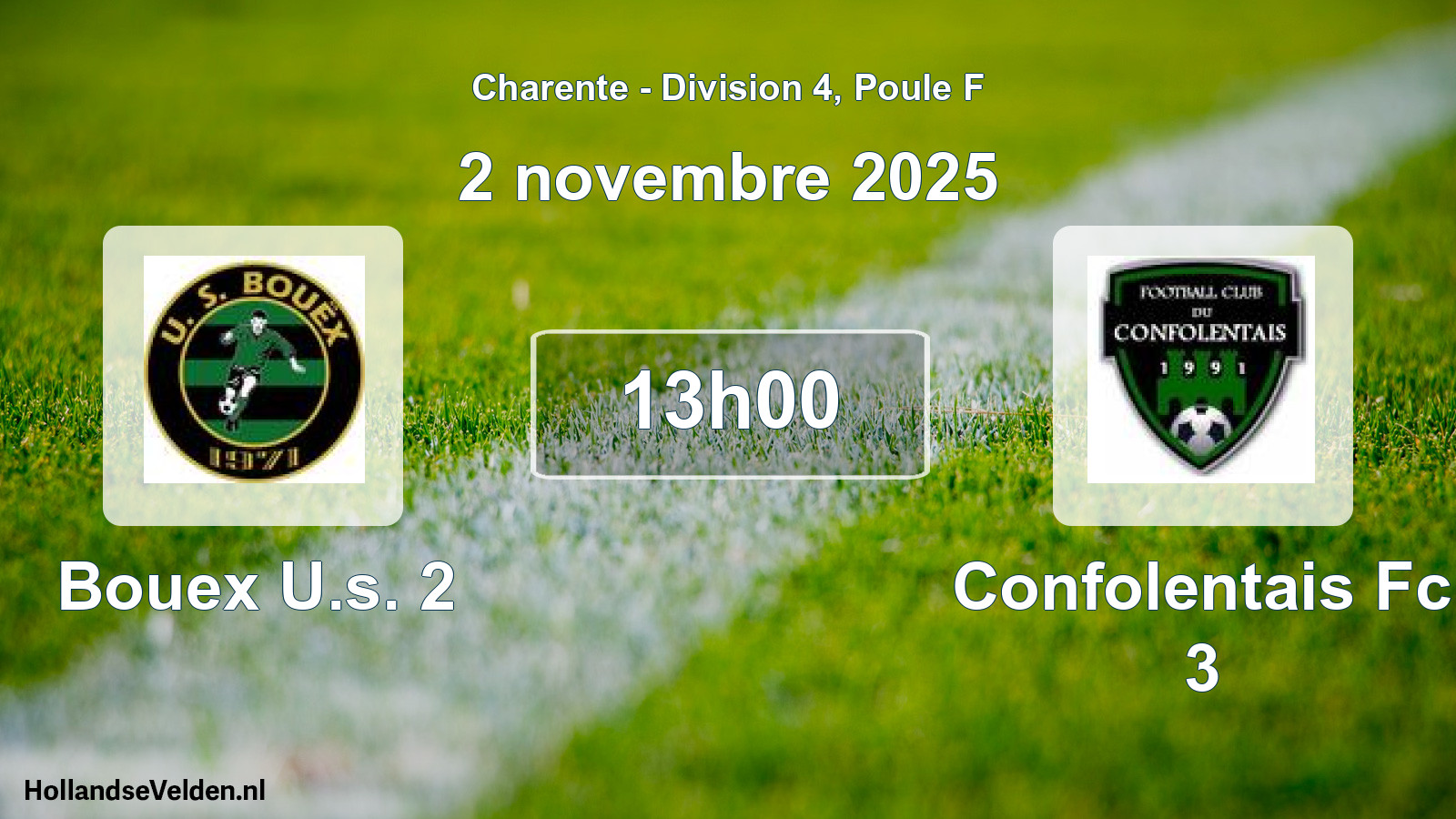 Geplande wedstrijd: Bouex U.s. 2 - Confolentais Fc 3 (2 novembre 2025)