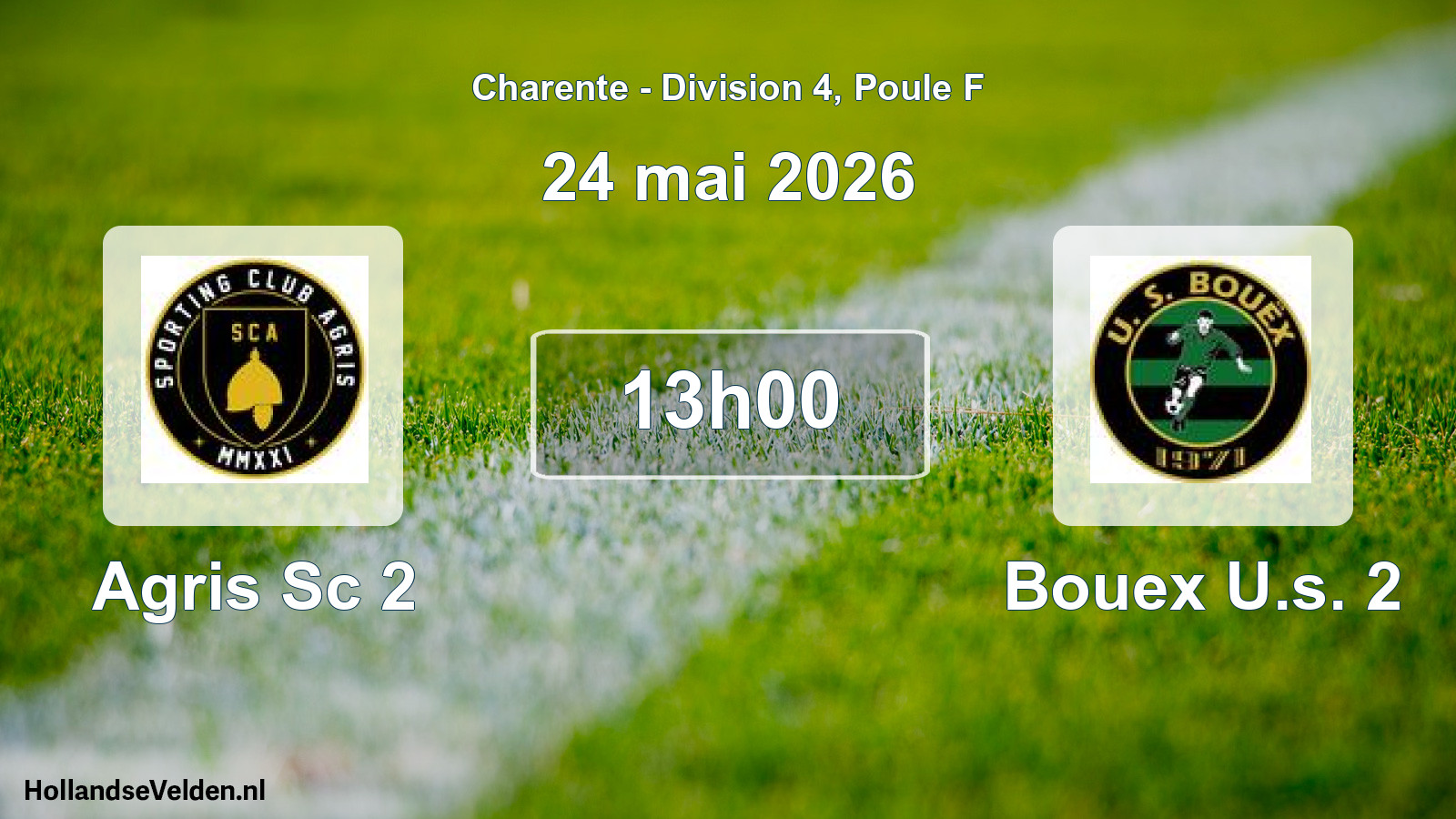 Scheduled Match: Agris Sc 2 - Bouex U.s. 2 (24 May 2026)
