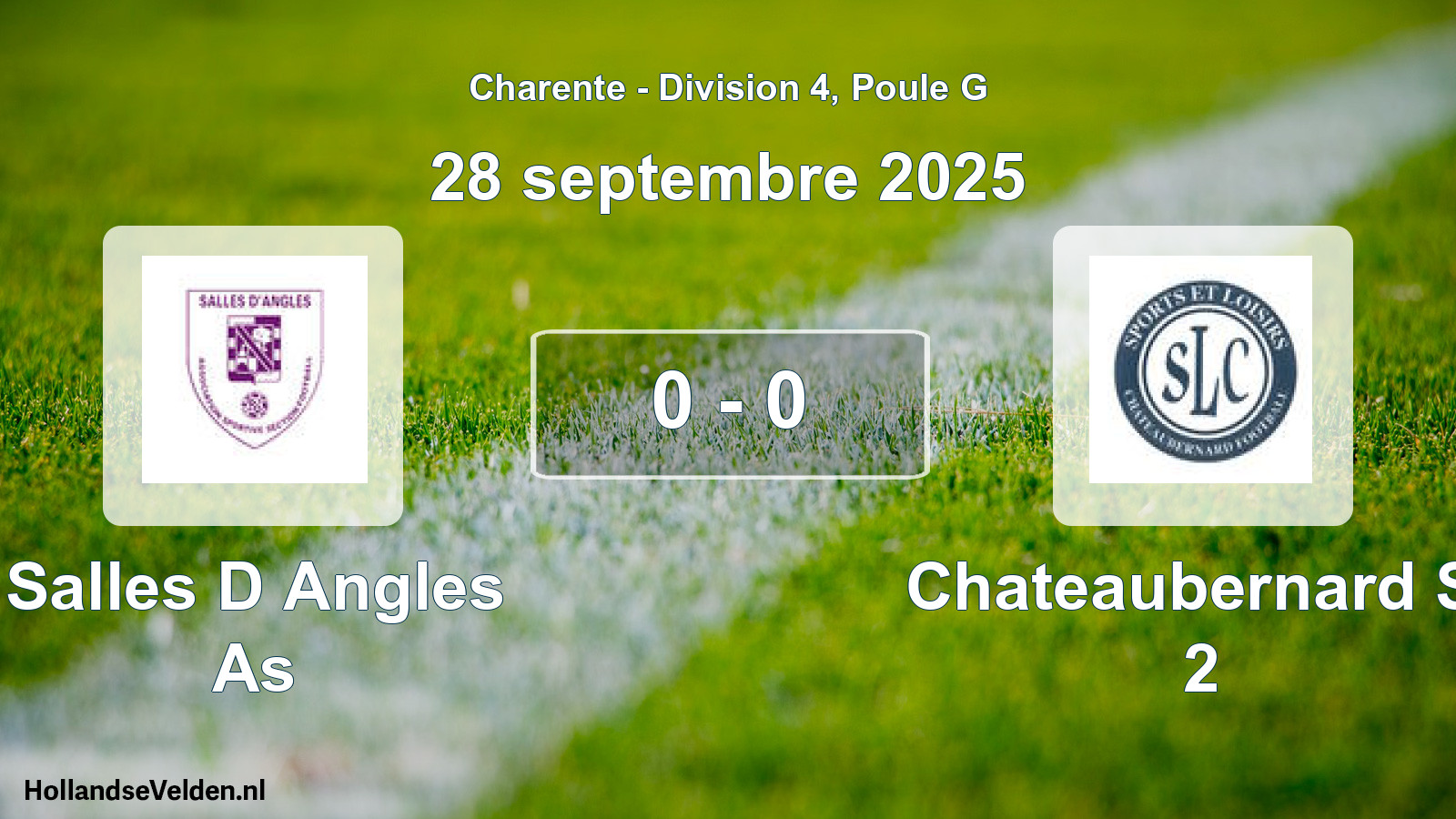 Gespeelde wedstrijd: Salles D Angles As - Chateaubernard Sl 2 0 - 0 (28 septembre 2025)