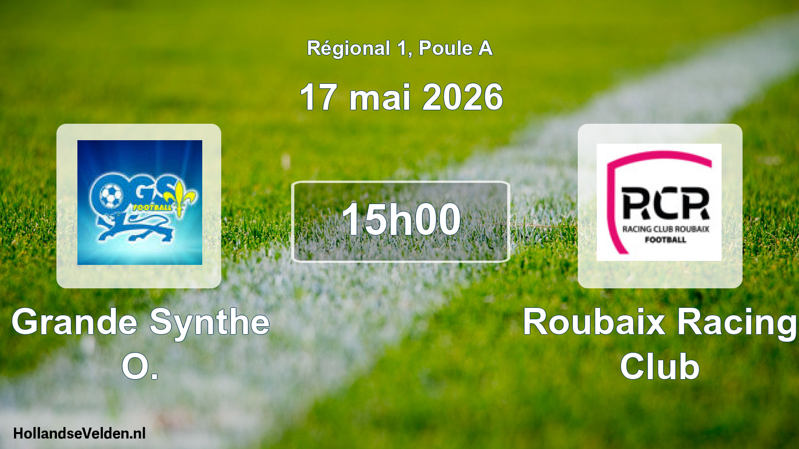 Geplande wedstrijd: Grande Synthe O. - Roubaix Racing Club (17 mai 2026)