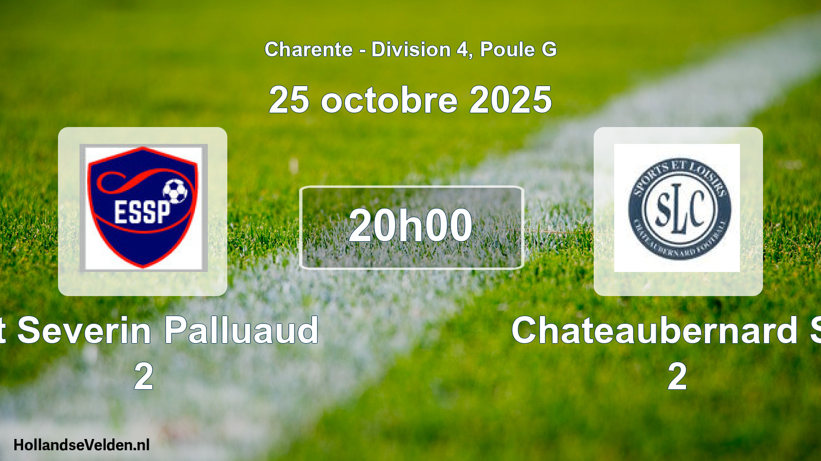 Geplande wedstrijd: St Severin Palluaud 2 - Chateaubernard Sl 2 (25 octobre 2025)