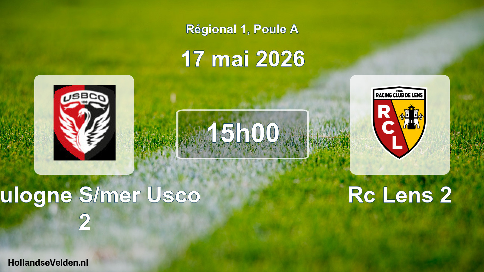 Geplande wedstrijd: Boulogne S/mer Usco 2 - Rc Lens 2 (17 mei 2026)